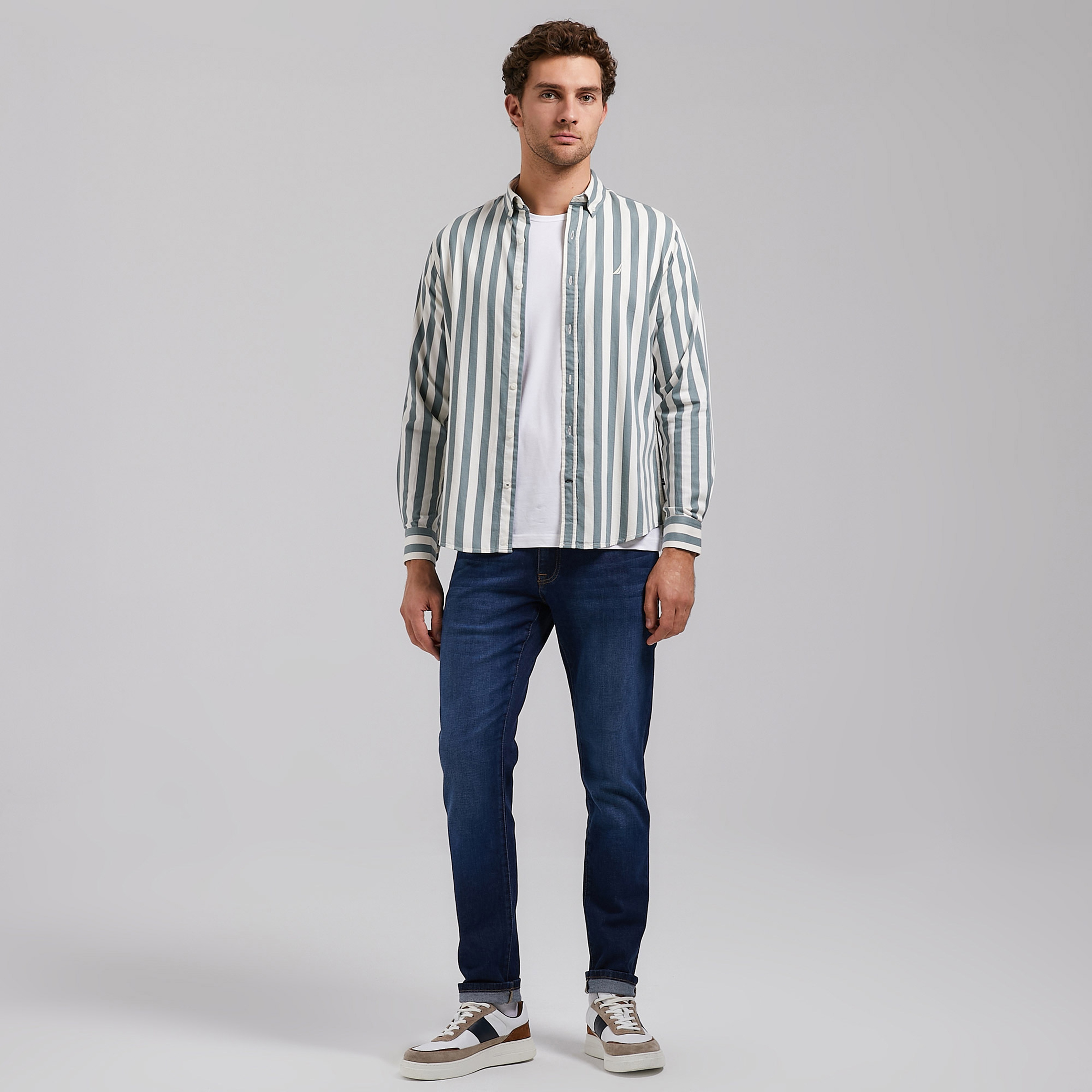 NAUTICA ERKEK YEŞİL UZUN KOLLU GÖMLEK