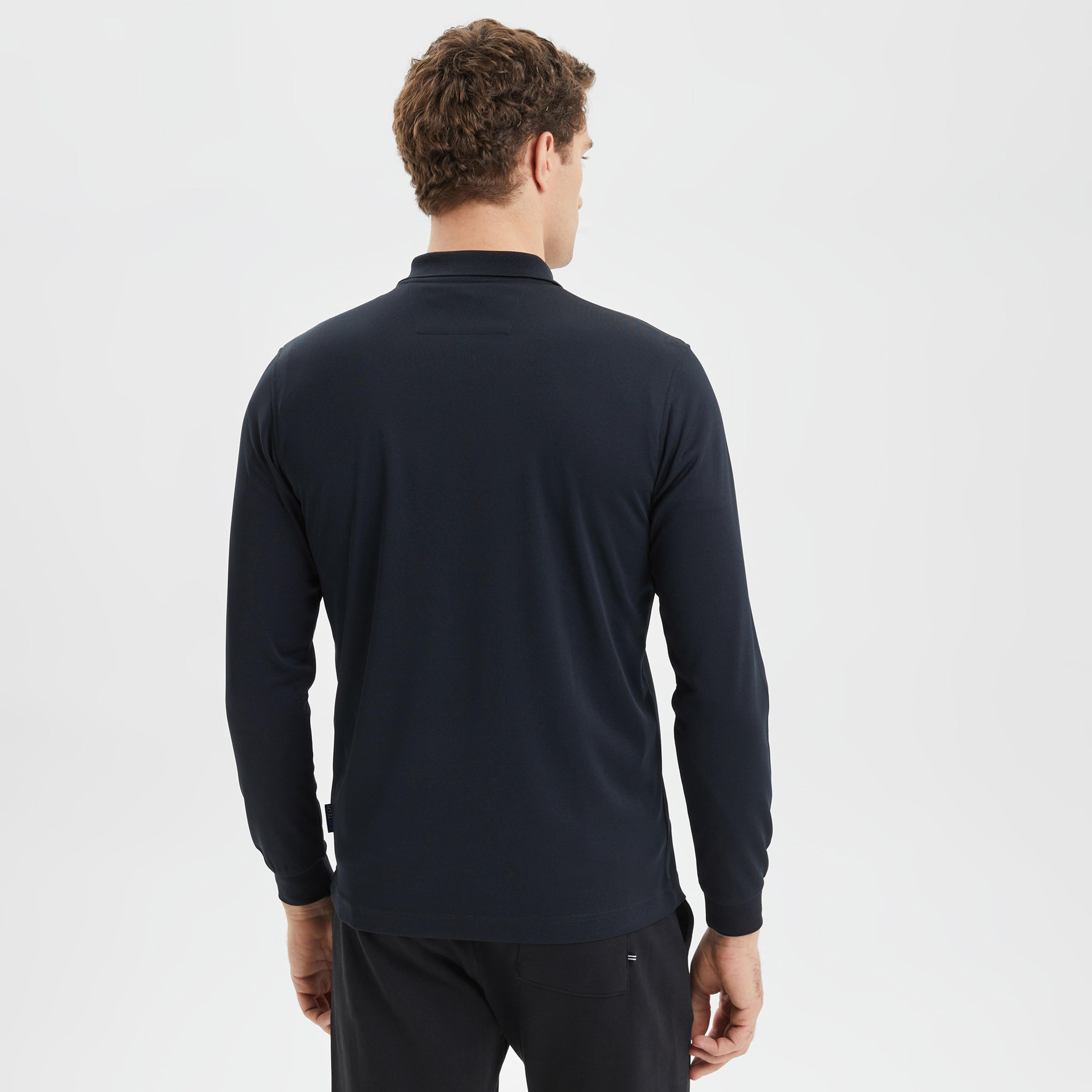 NAUTICA ERKEK SİYAH UZUN KOLLU CLASSIC FIT UZUN KOLLU POLO