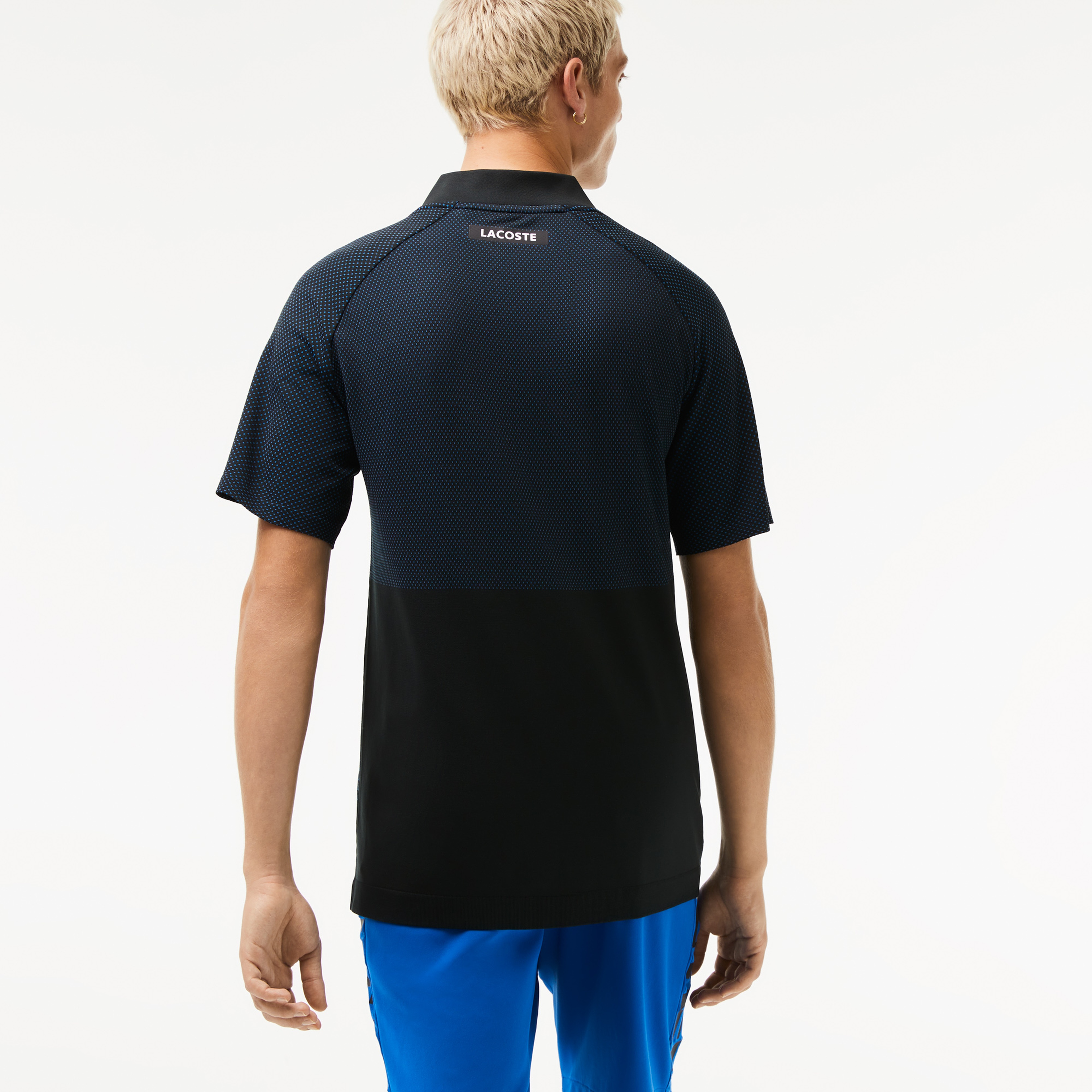 Lacoste SPORT Erkek Slim Fit Renk Bloklu Lacivert Polo