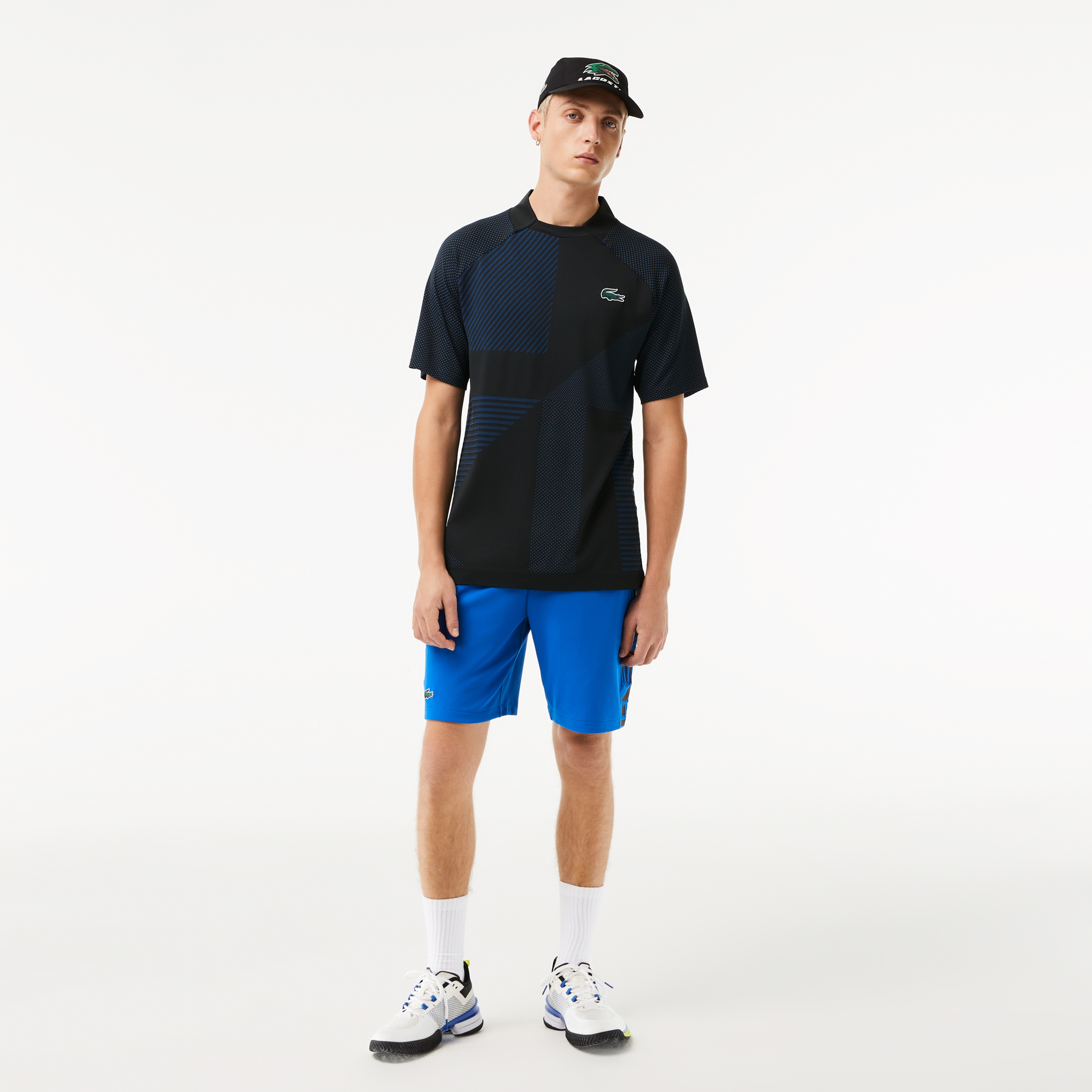 Lacoste SPORT Erkek Slim Fit Renk Bloklu Lacivert Polo