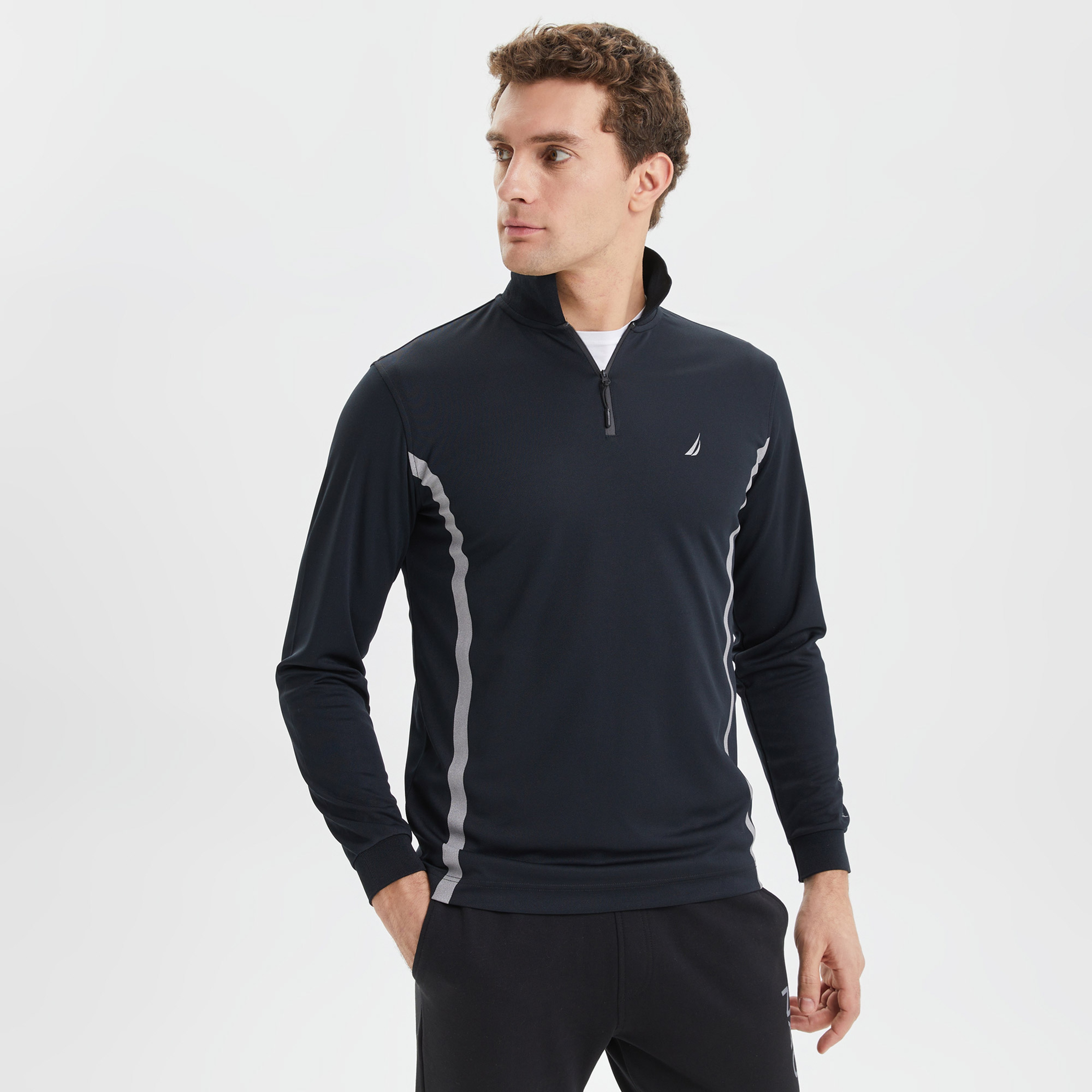 NAUTICA ERKEK SİYAH UZUN KOLLU CLASSIC FIT UZUN KOLLU POLO