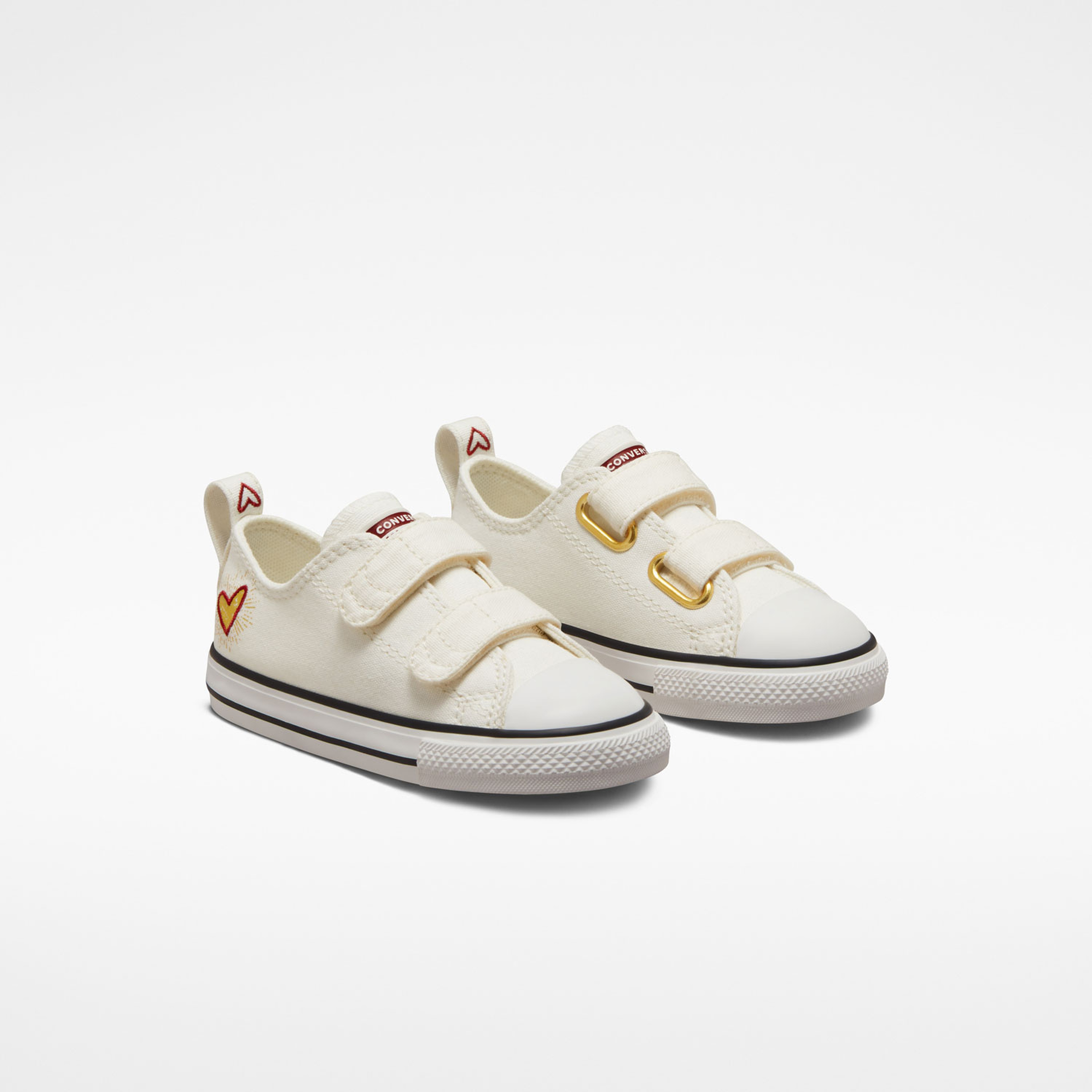 Converse Chuck Taylor All Star Eyes-On-Hearts Bebek Krem Sneaker