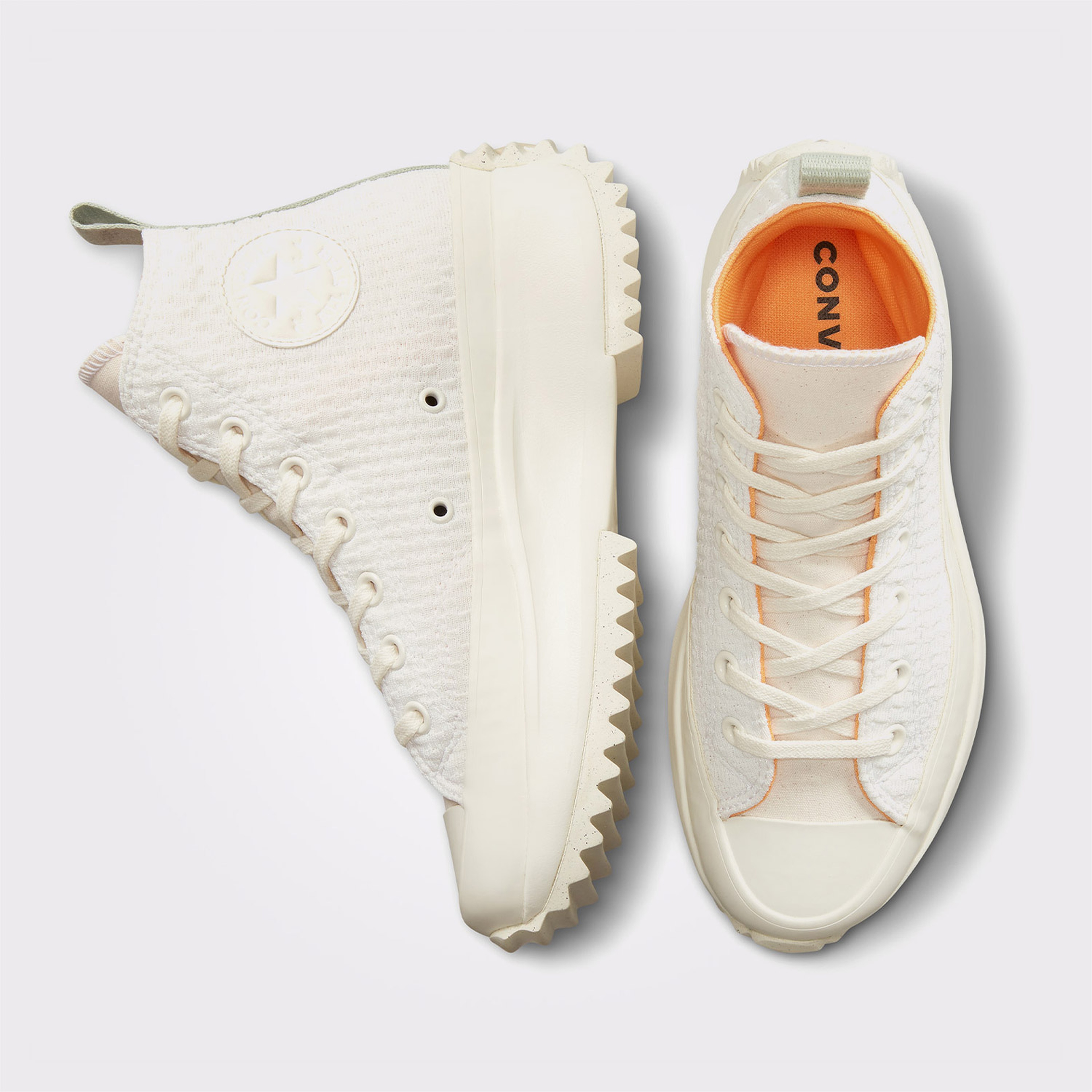 Converse Run Star Hike Platform Unisex Krem/Yeşil Sneaker