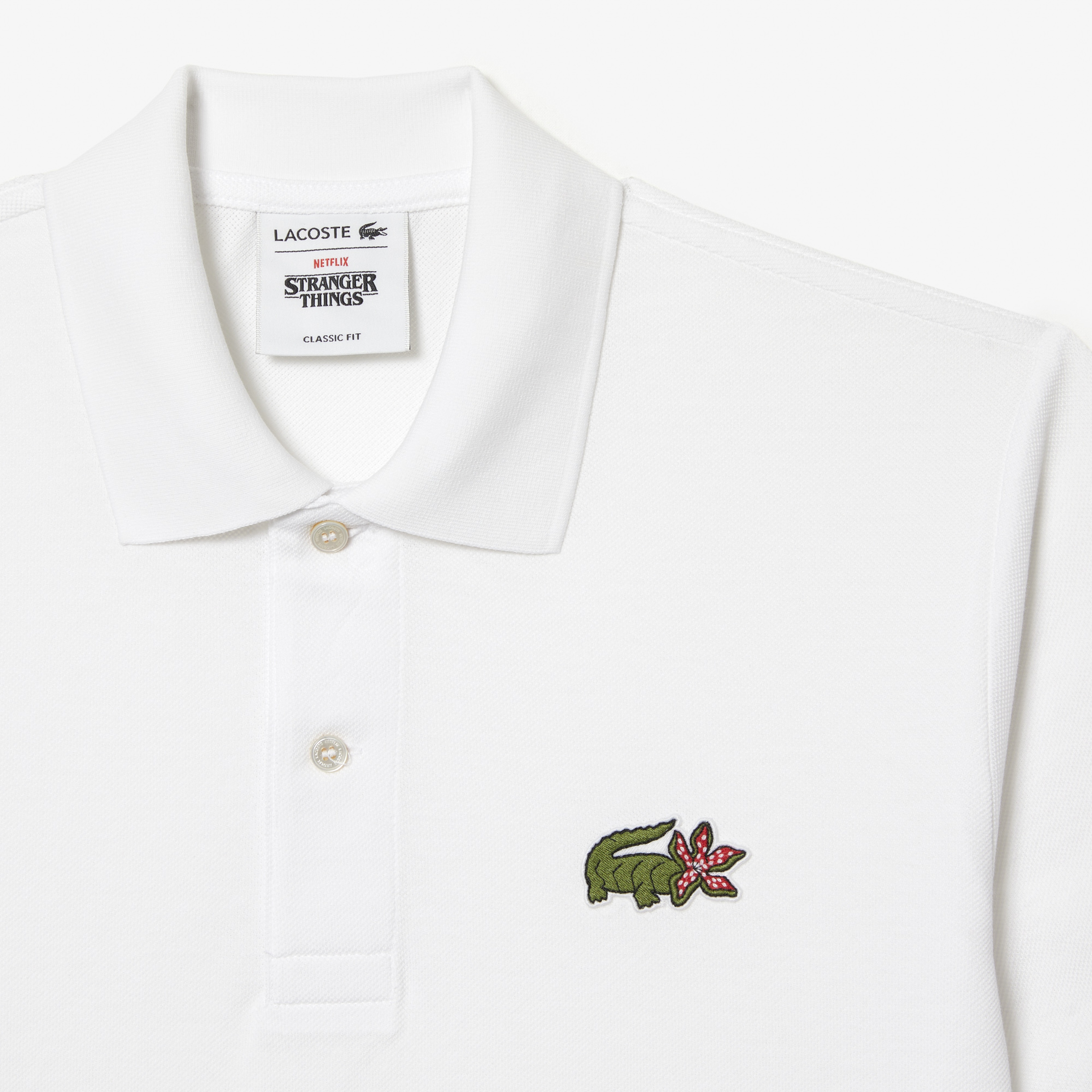 Netflix Erkek Classic Fit Beyaz Polo