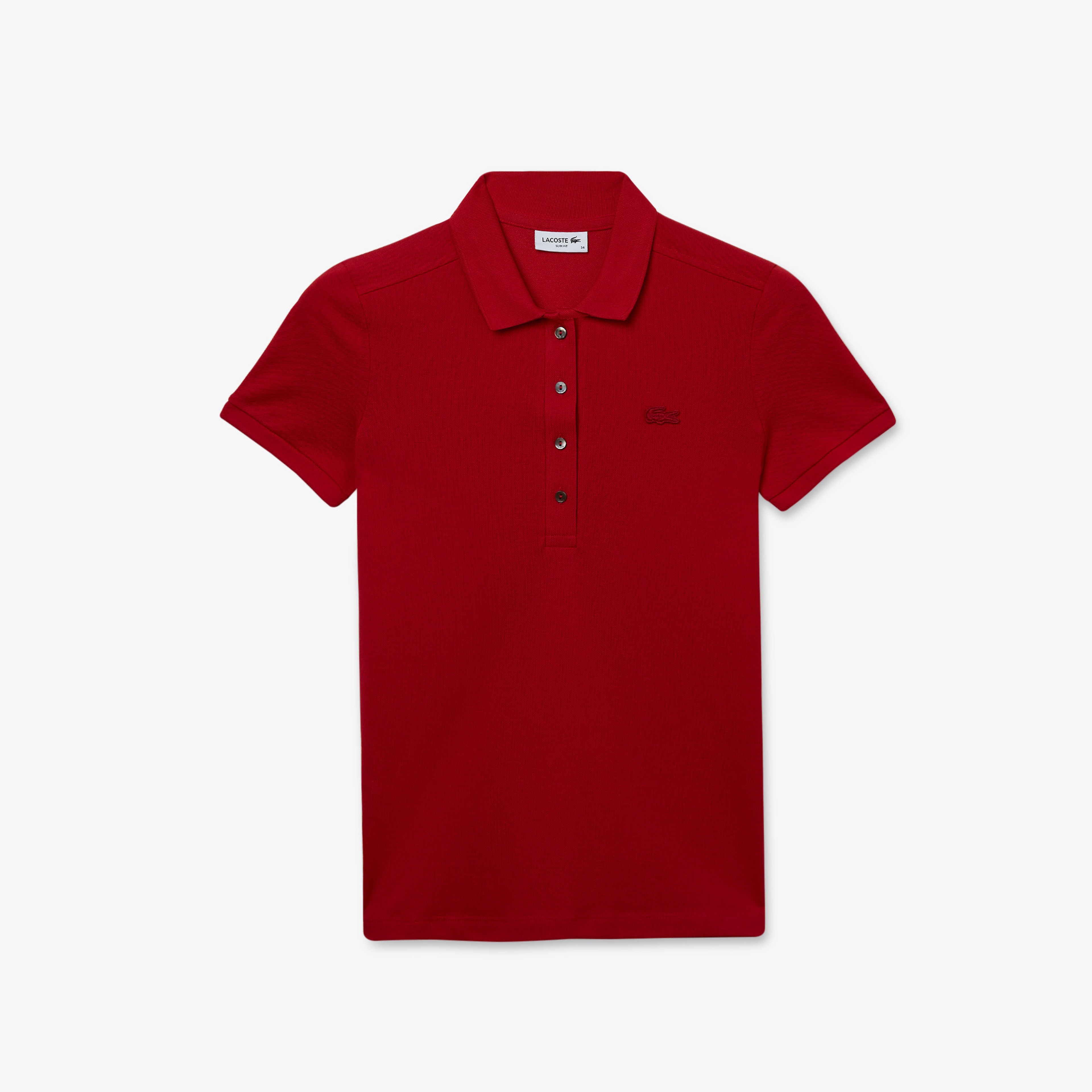 Kadın Slim Fit Kırmızı Polo