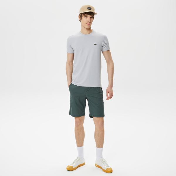 Erkek Slim Fit Haki Bermuda
