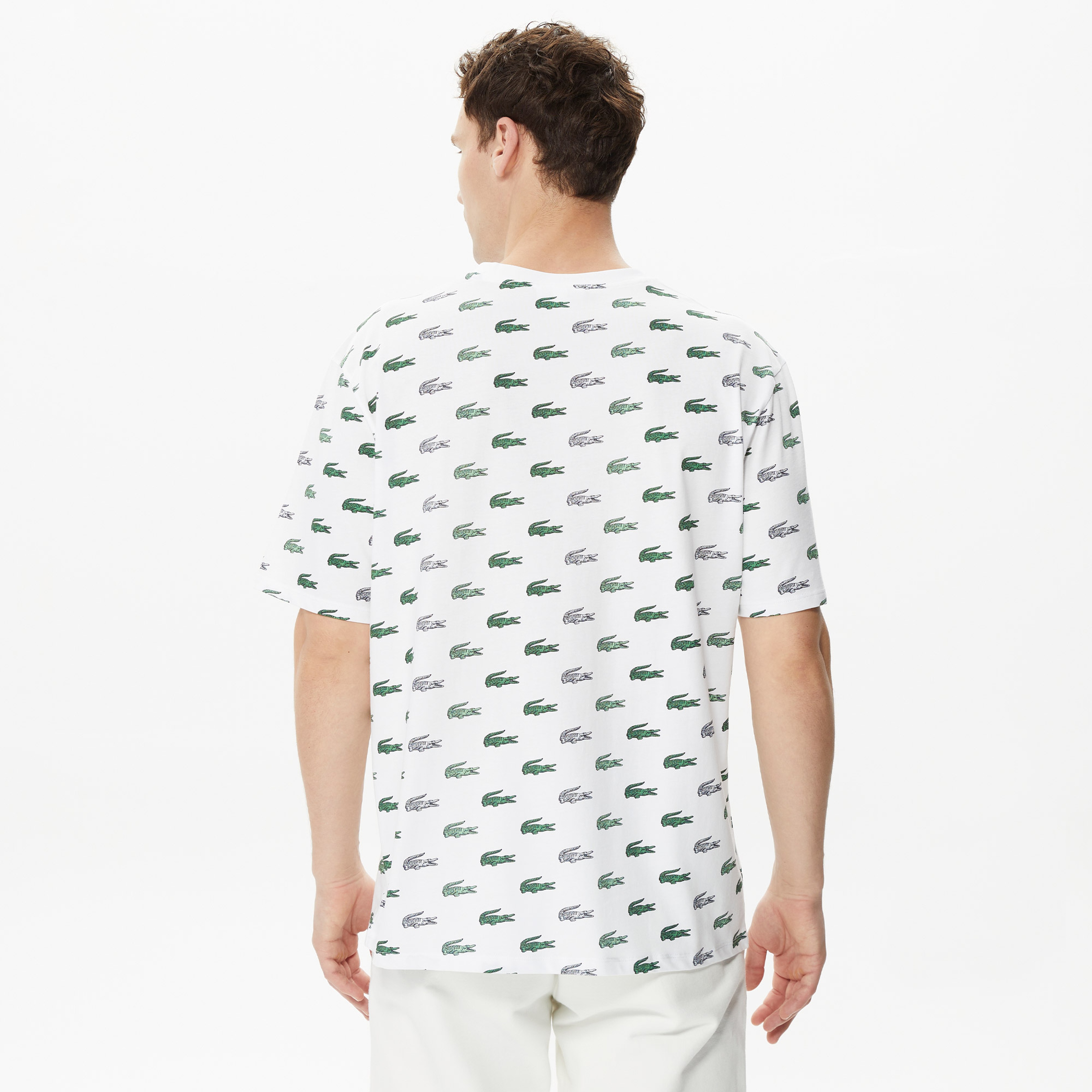 Lacoste Relaxed Fit Erkek Beyaz T-Shirt