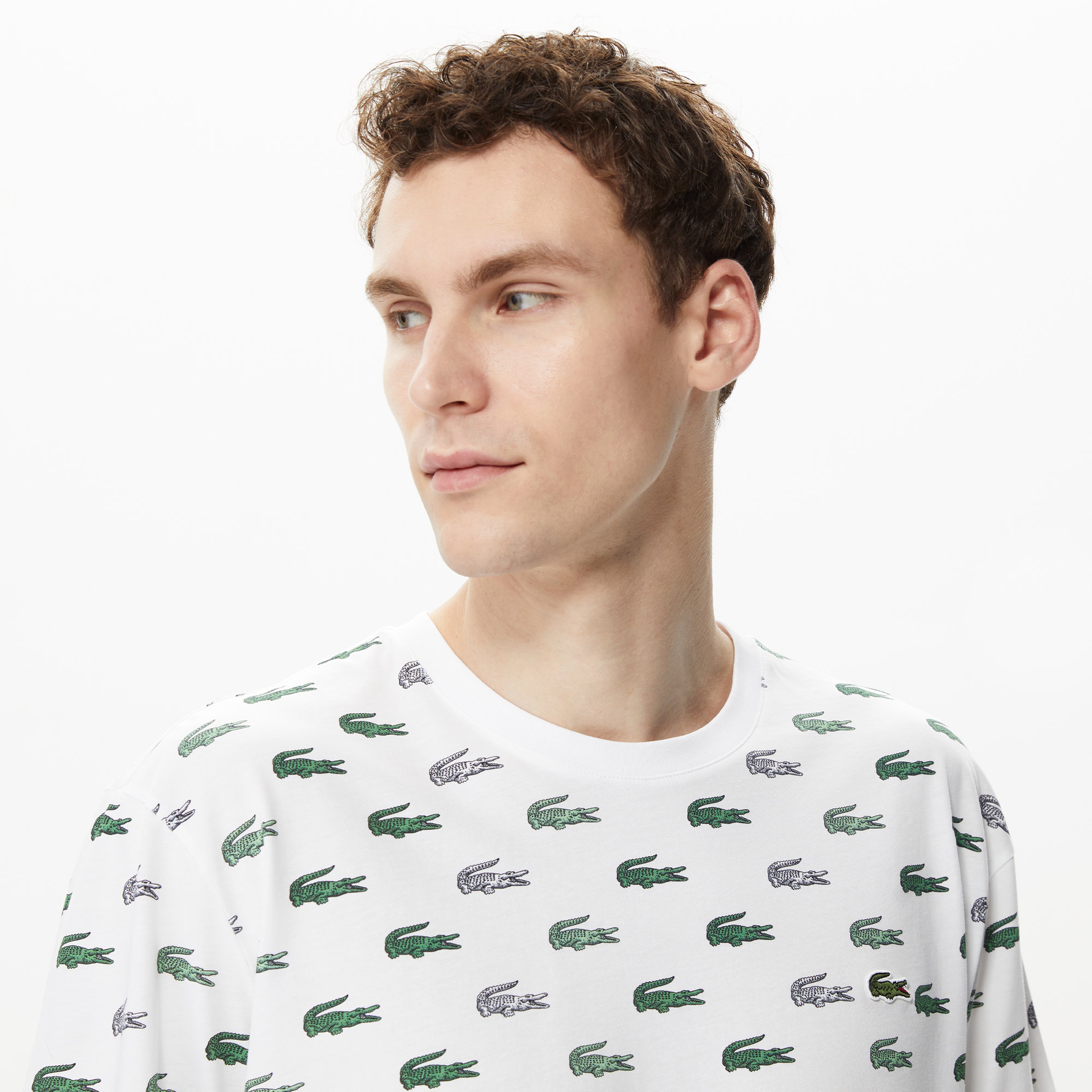 Lacoste Relaxed Fit Erkek Beyaz T-Shirt