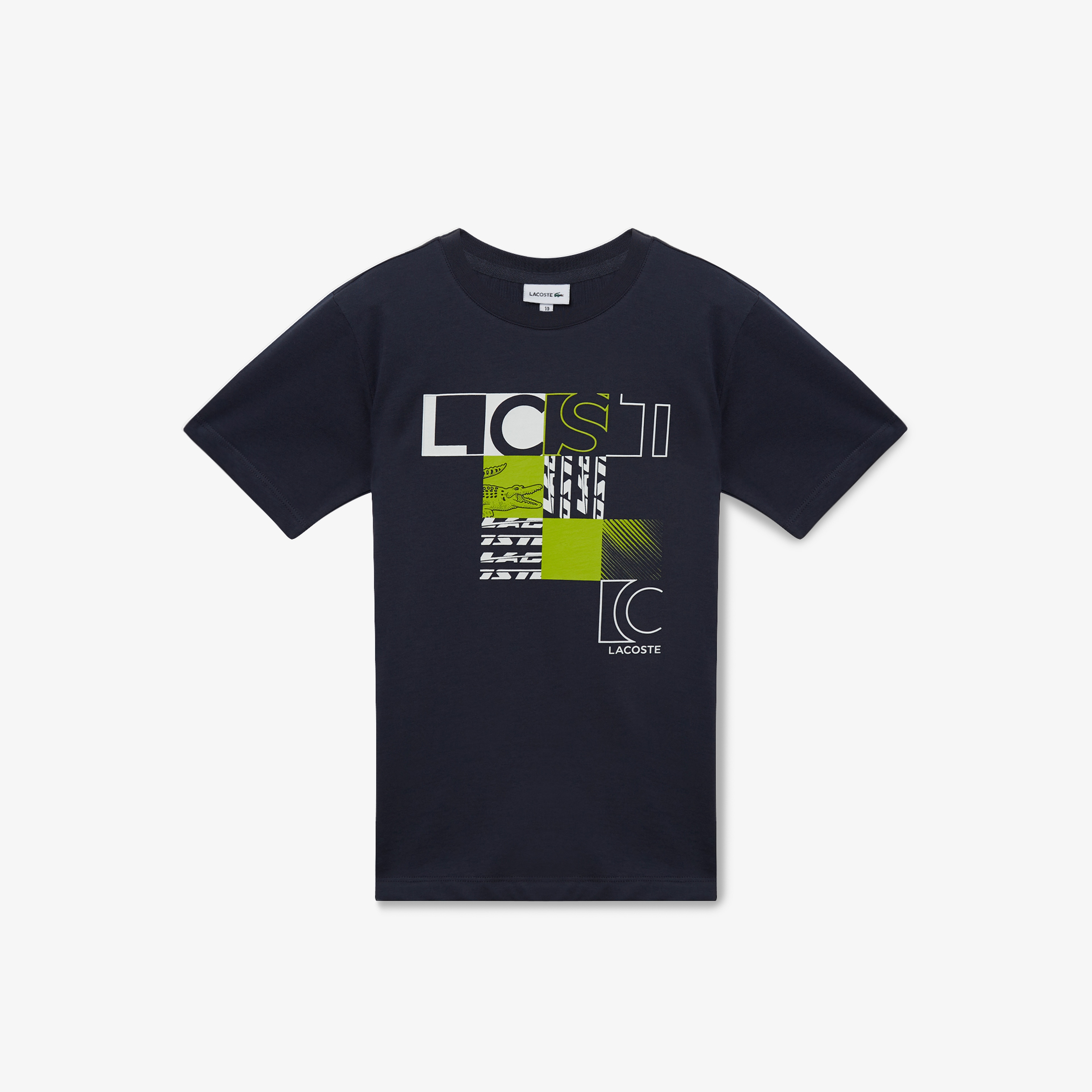 Çocuk Bisiklet Yaka Baskılı Lacivert T-Shirt