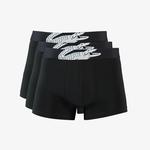 Erkek Baskılı 3'lü Siyah Boxer