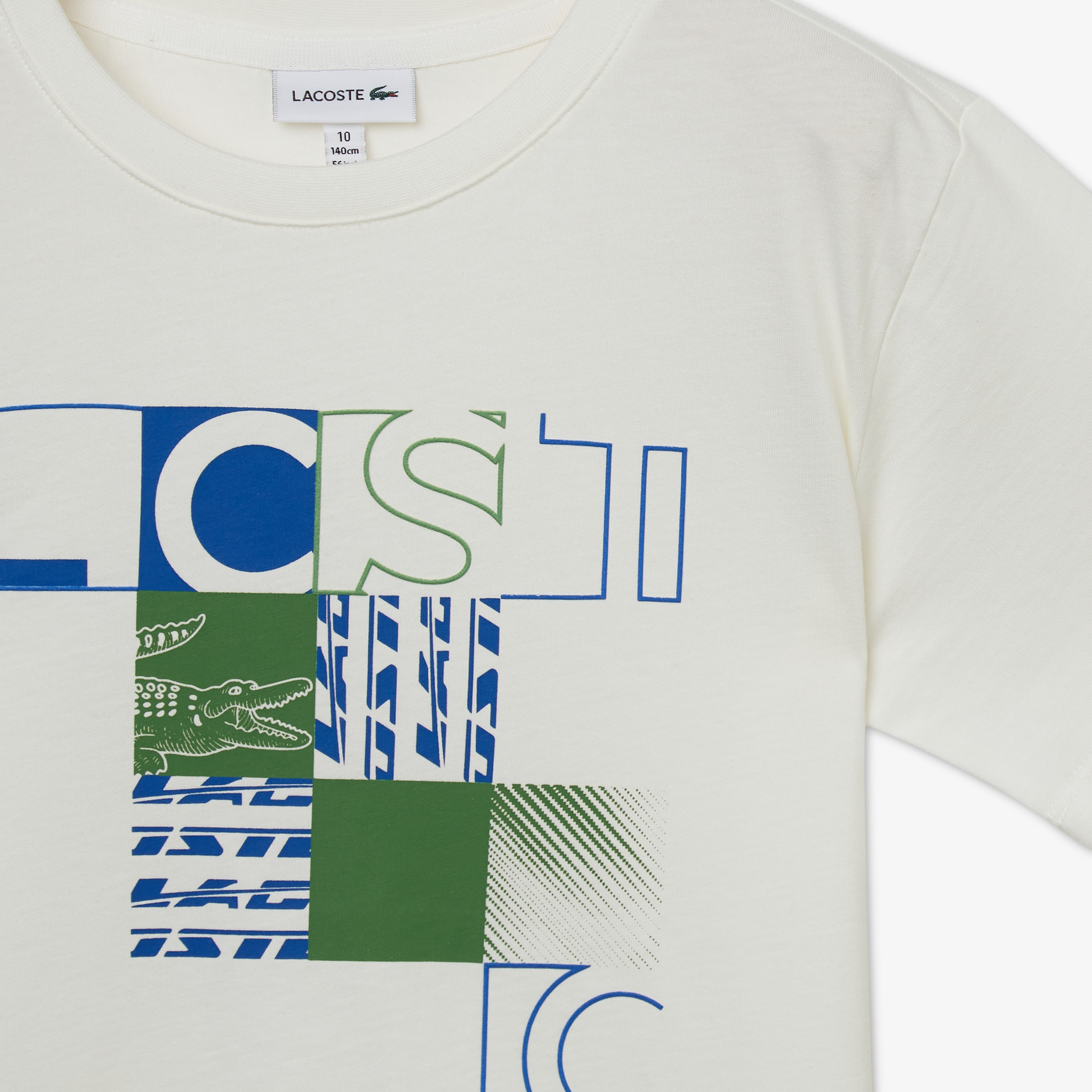 Çocuk Bisiklet Yaka Baskılı Beyaz T-Shirt