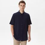 Nautica Erkek Lacivert Classic Fit Kısa Kollu Gömlek