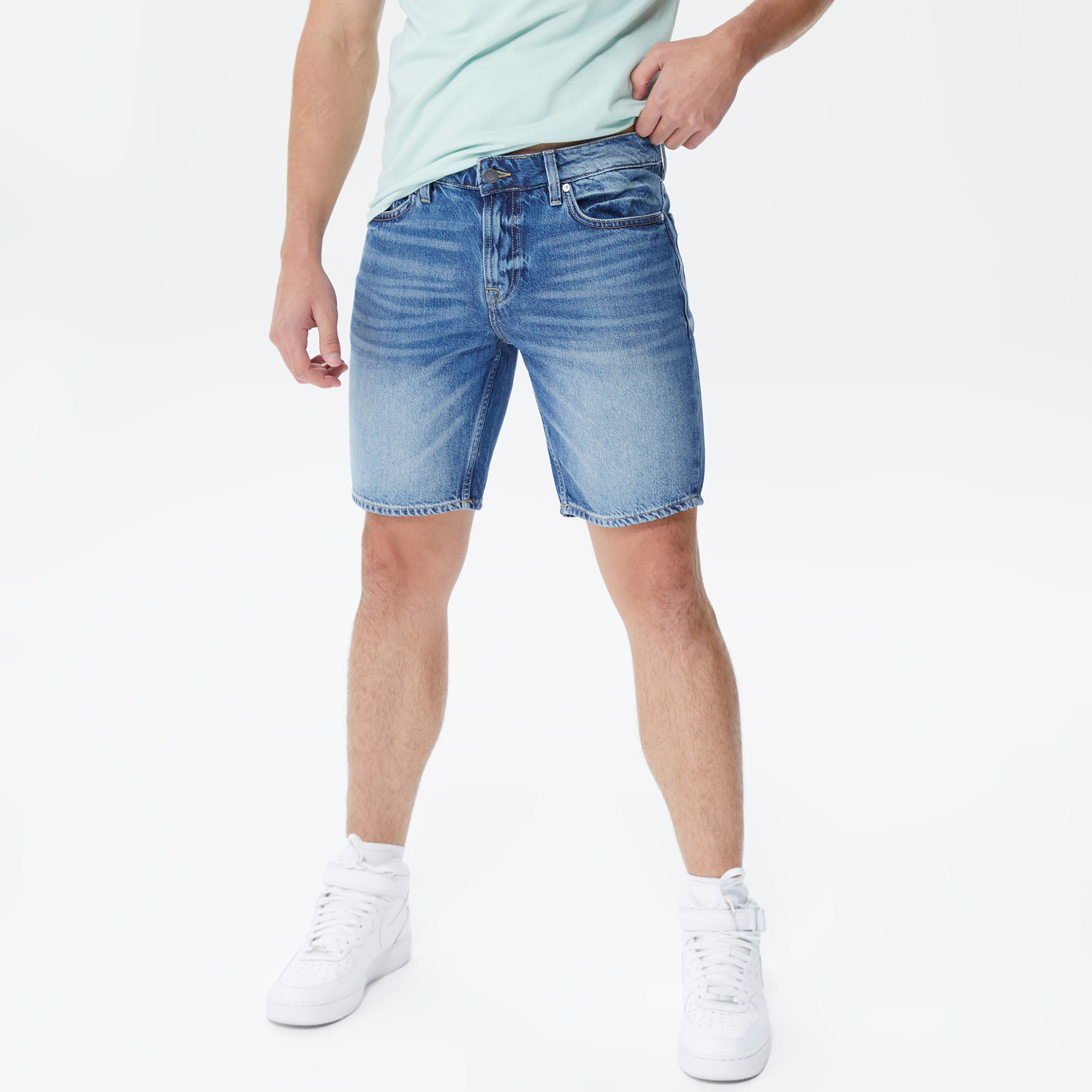 Guess Angels Erkek Koyu Mavi Jean Şort