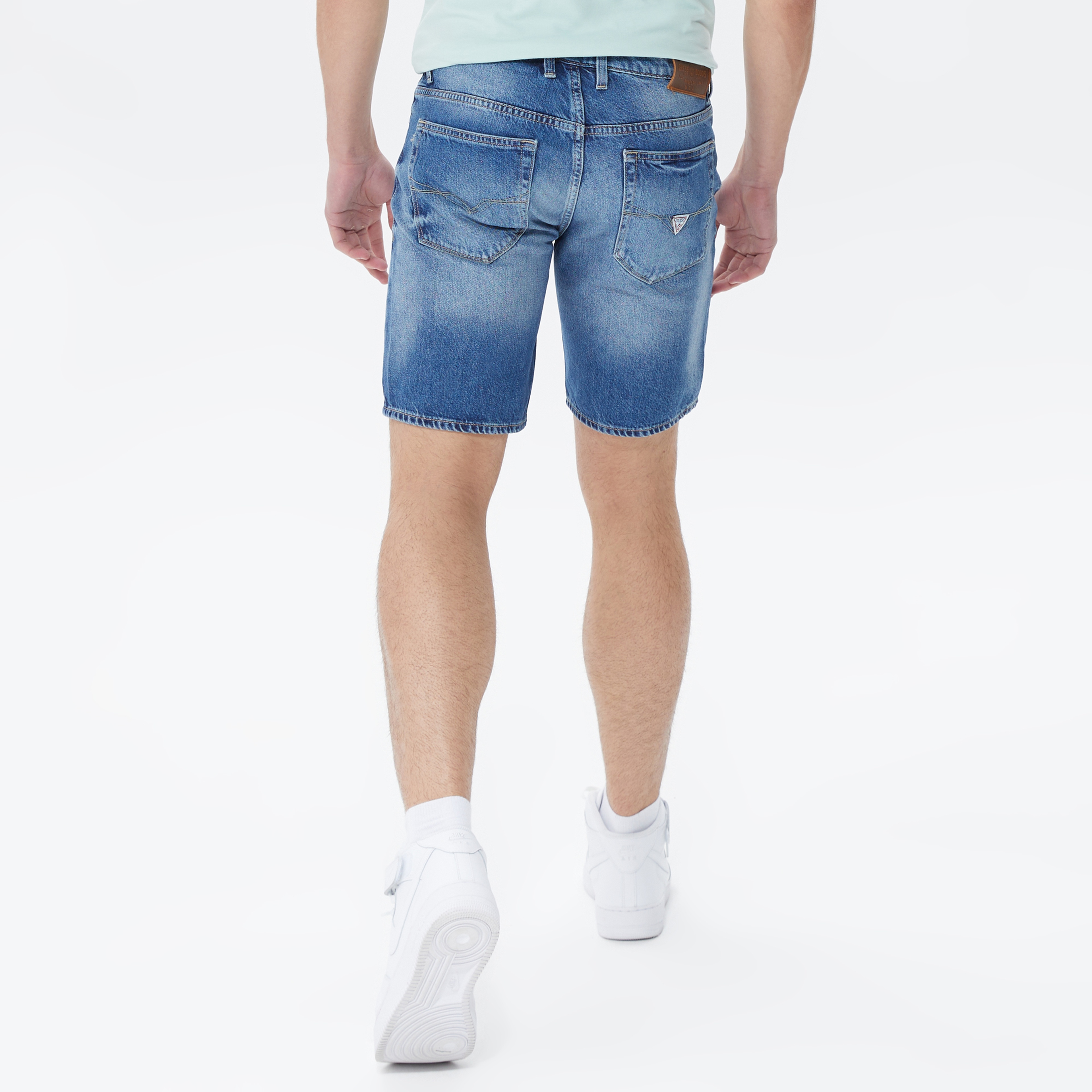 Guess Angels Erkek Koyu Mavi Jean Şort