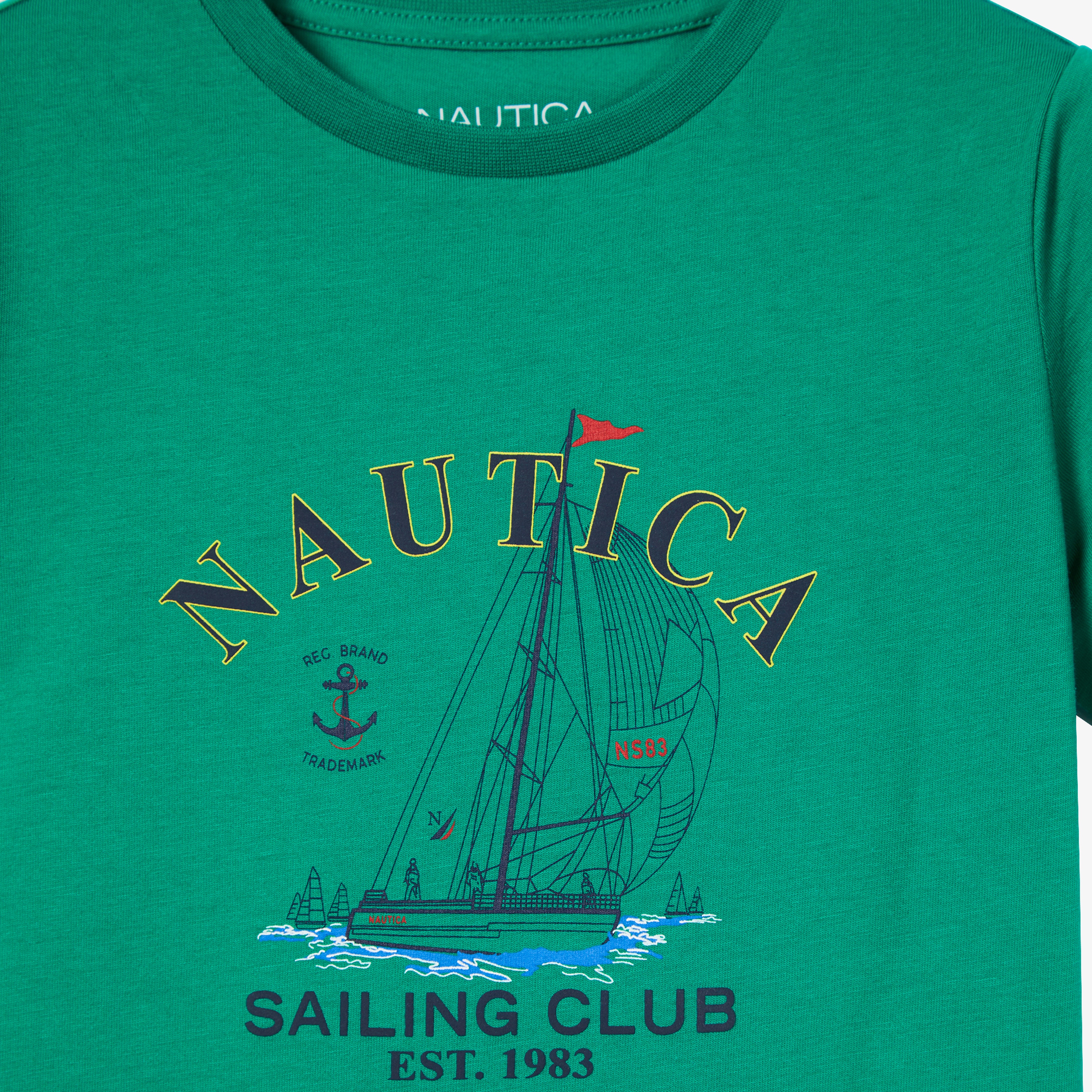 Nautica Erkek Çocuk Yeşil Baskılı T-Shirt