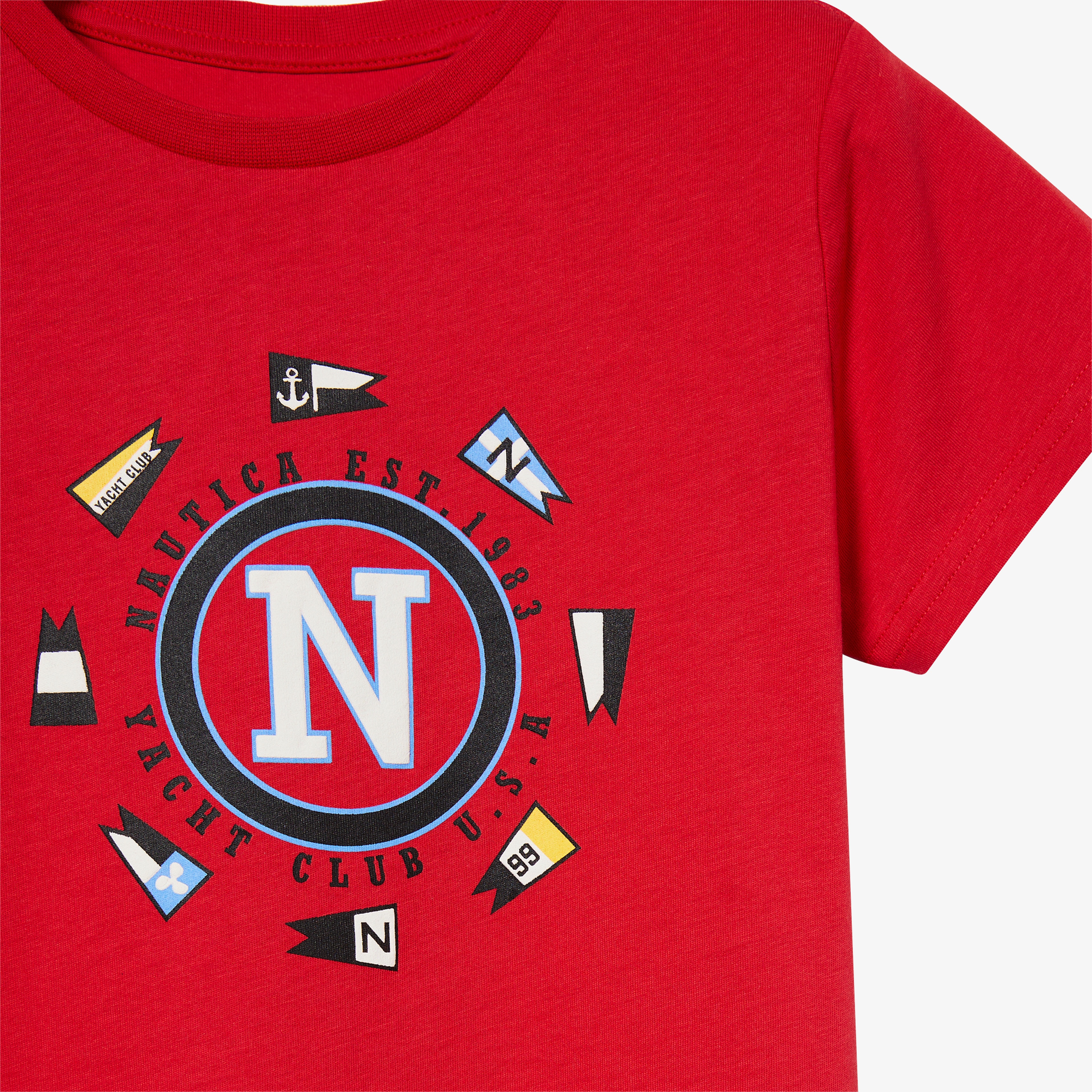 Nautica Erkek Çocuk Kırmızı Baskılı T-Shirt