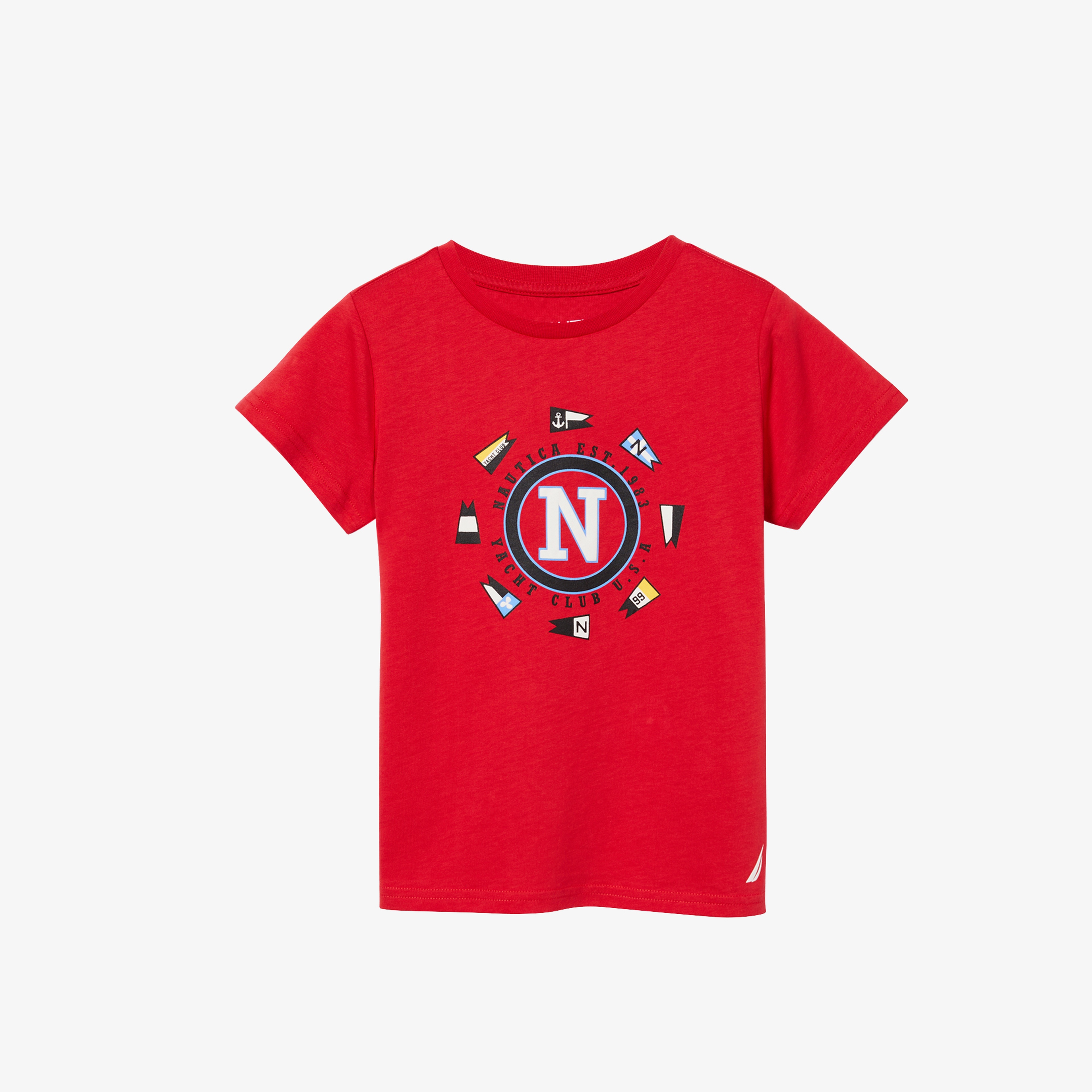 Nautica Erkek Çocuk Kırmızı Baskılı T-Shirt