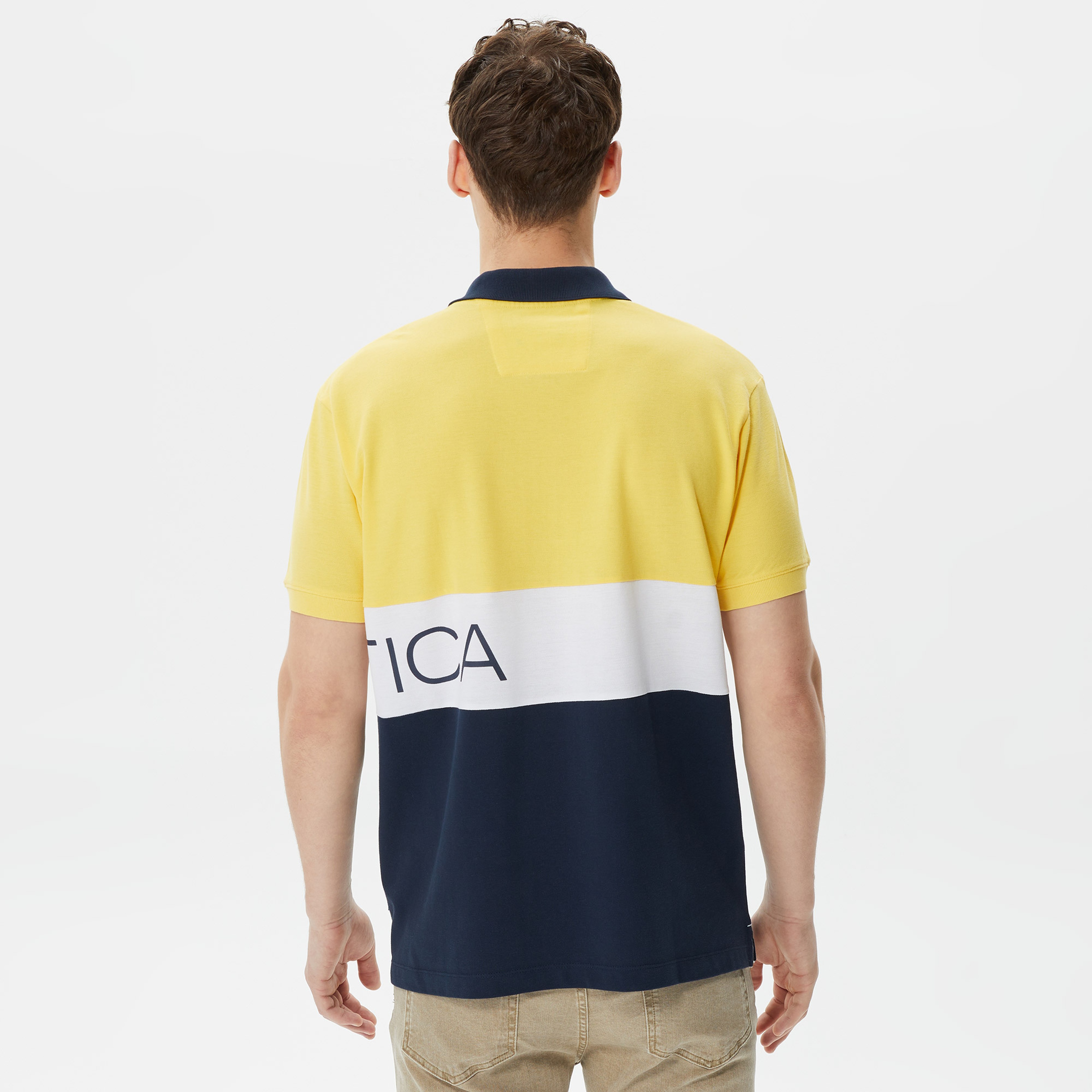 Nautica Erkek Sarı Classic Fit Kısa Kollu Polo