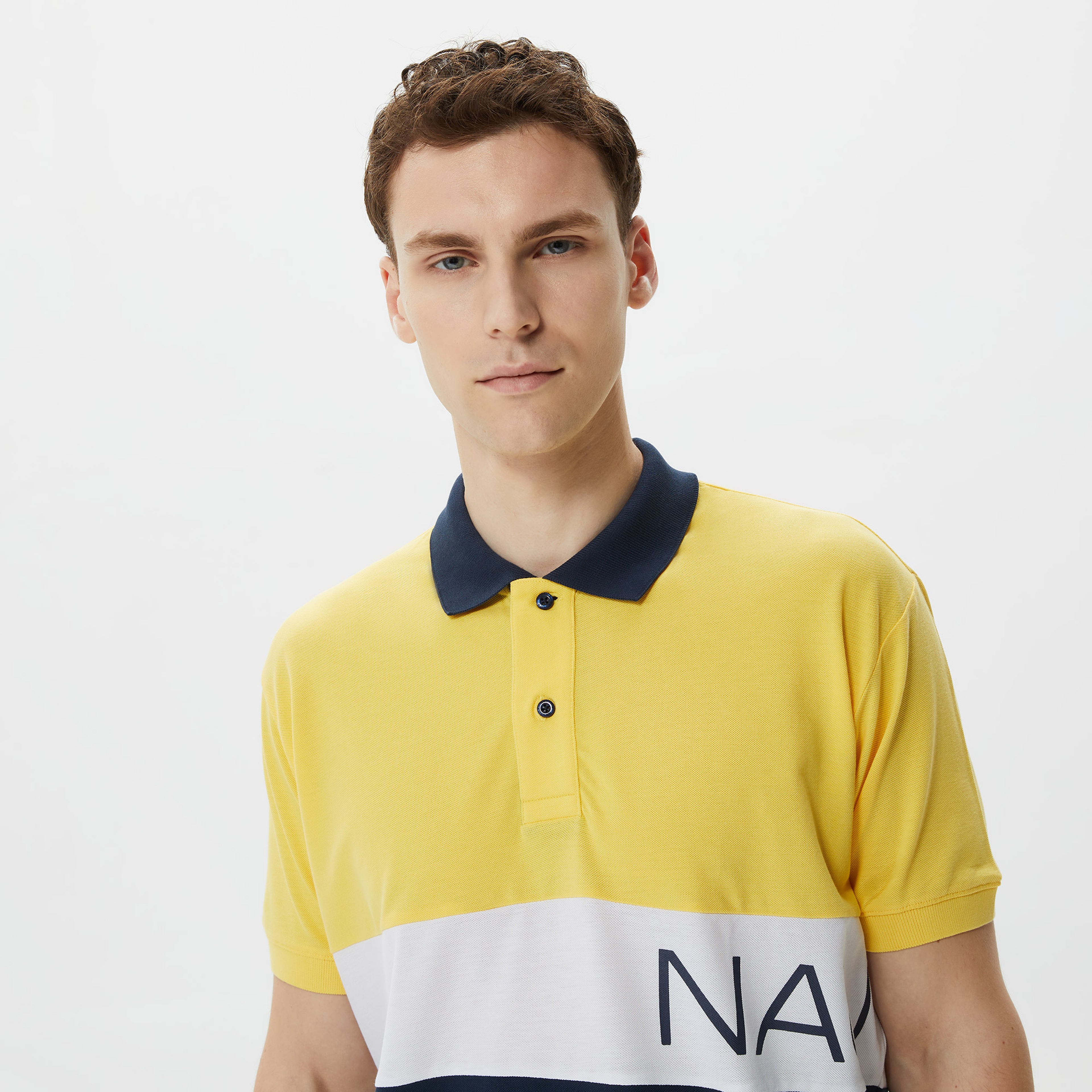 Nautica Erkek Sarı Classic Fit Kısa Kollu Polo