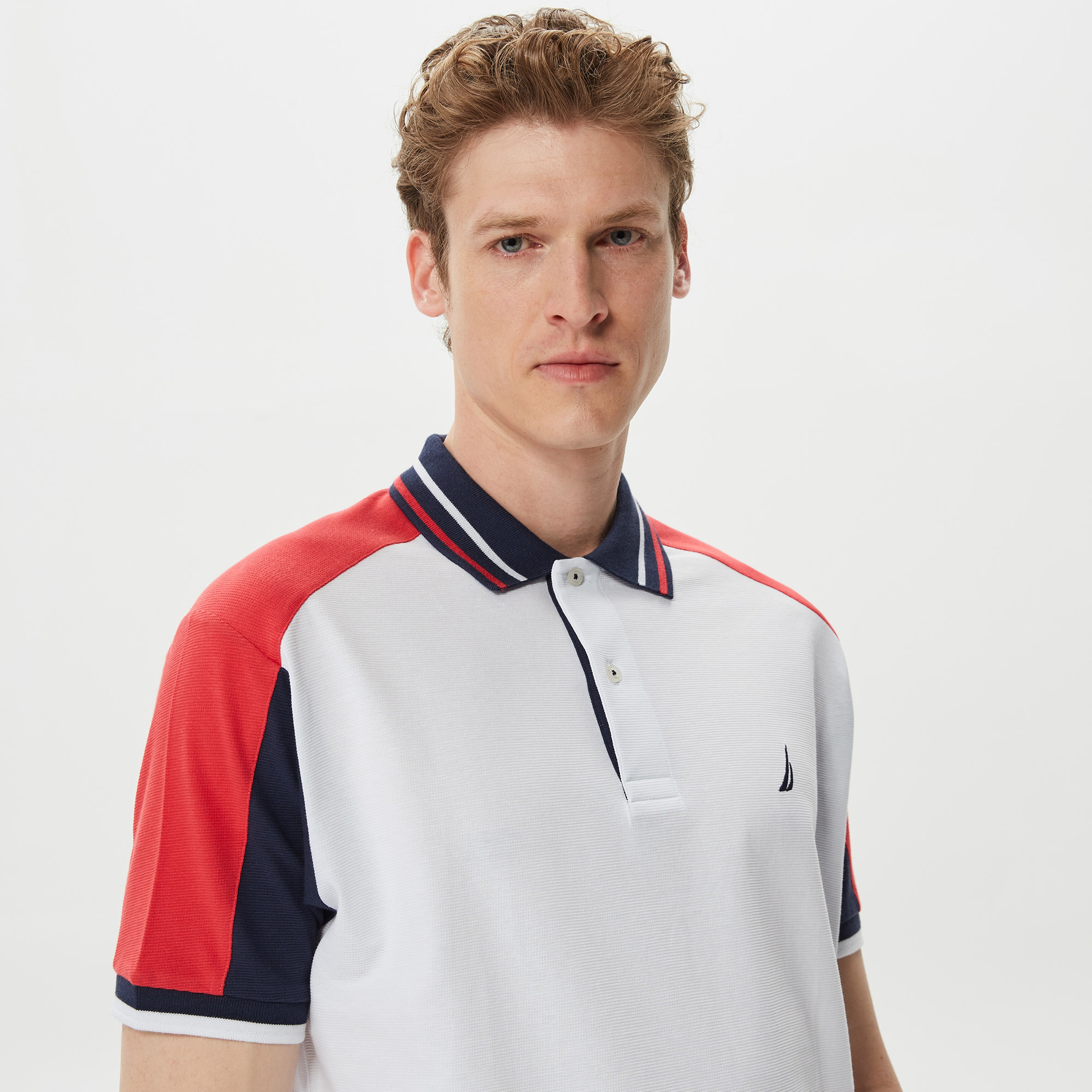 Nautica Erkek Beyaz Classic Fit Kısa Kollu Polo