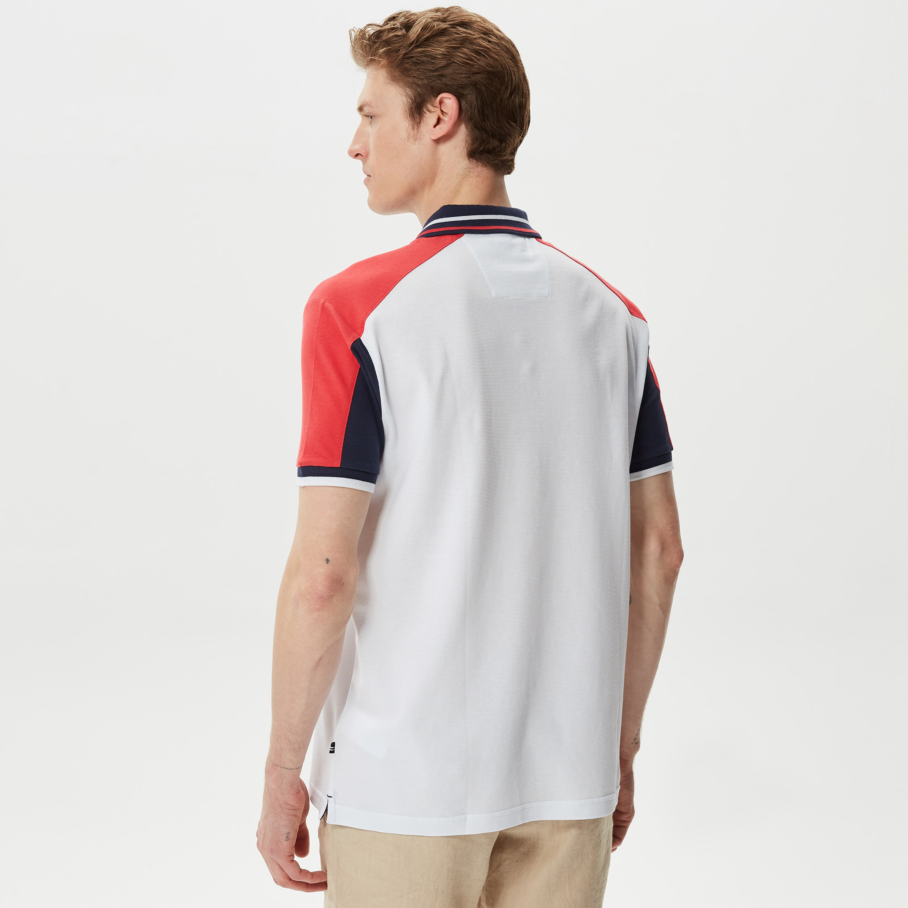 Nautica Erkek Beyaz Classic Fit Kısa Kollu Polo