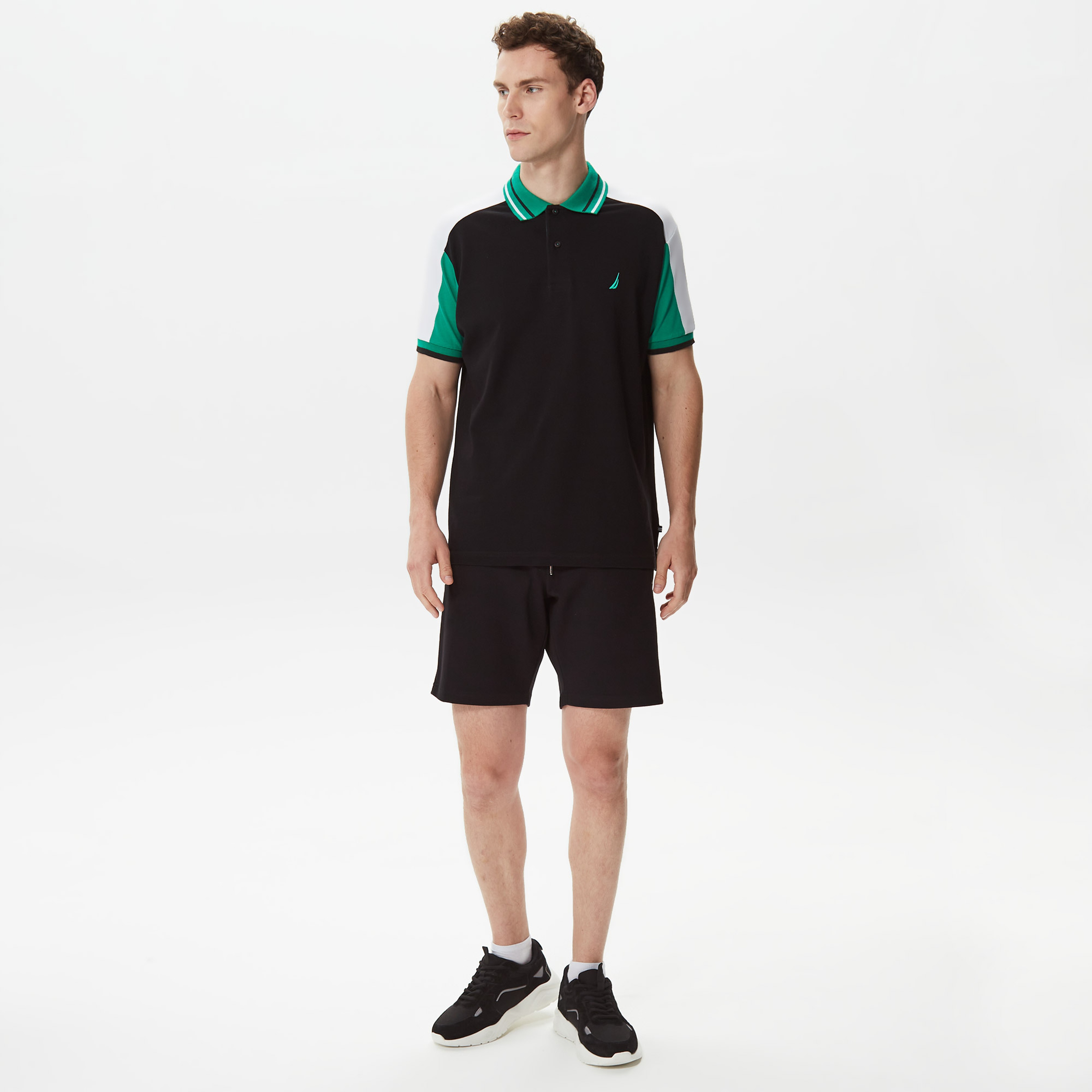 Nautica Erkek Siyah Classic Fit Kısa Kollu Polo