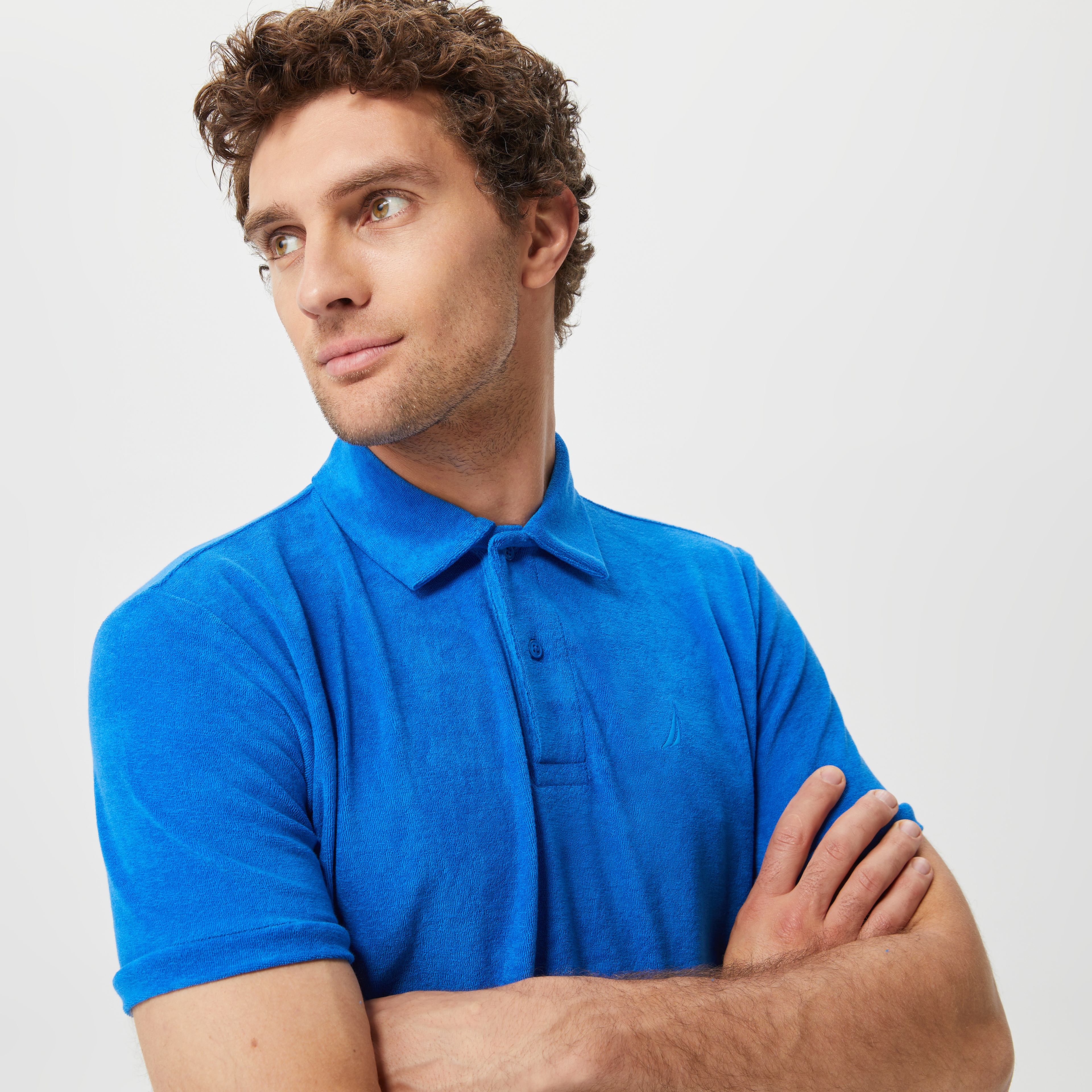 Nautica Erkek Mavi Standart Fit Kısa Kollu Polo