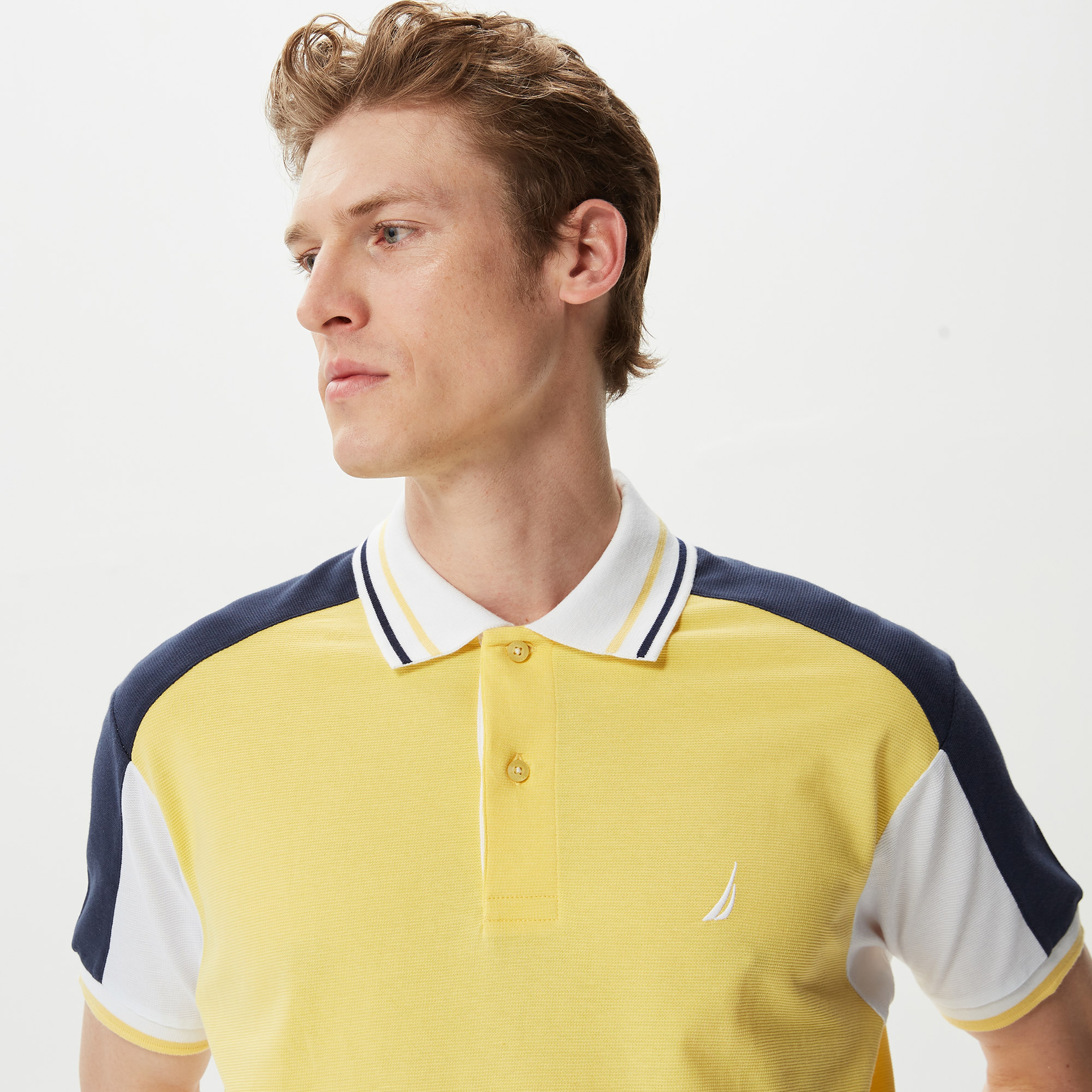 Nautica Erkek Sarı Classic Fit Kısa Kollu Polo