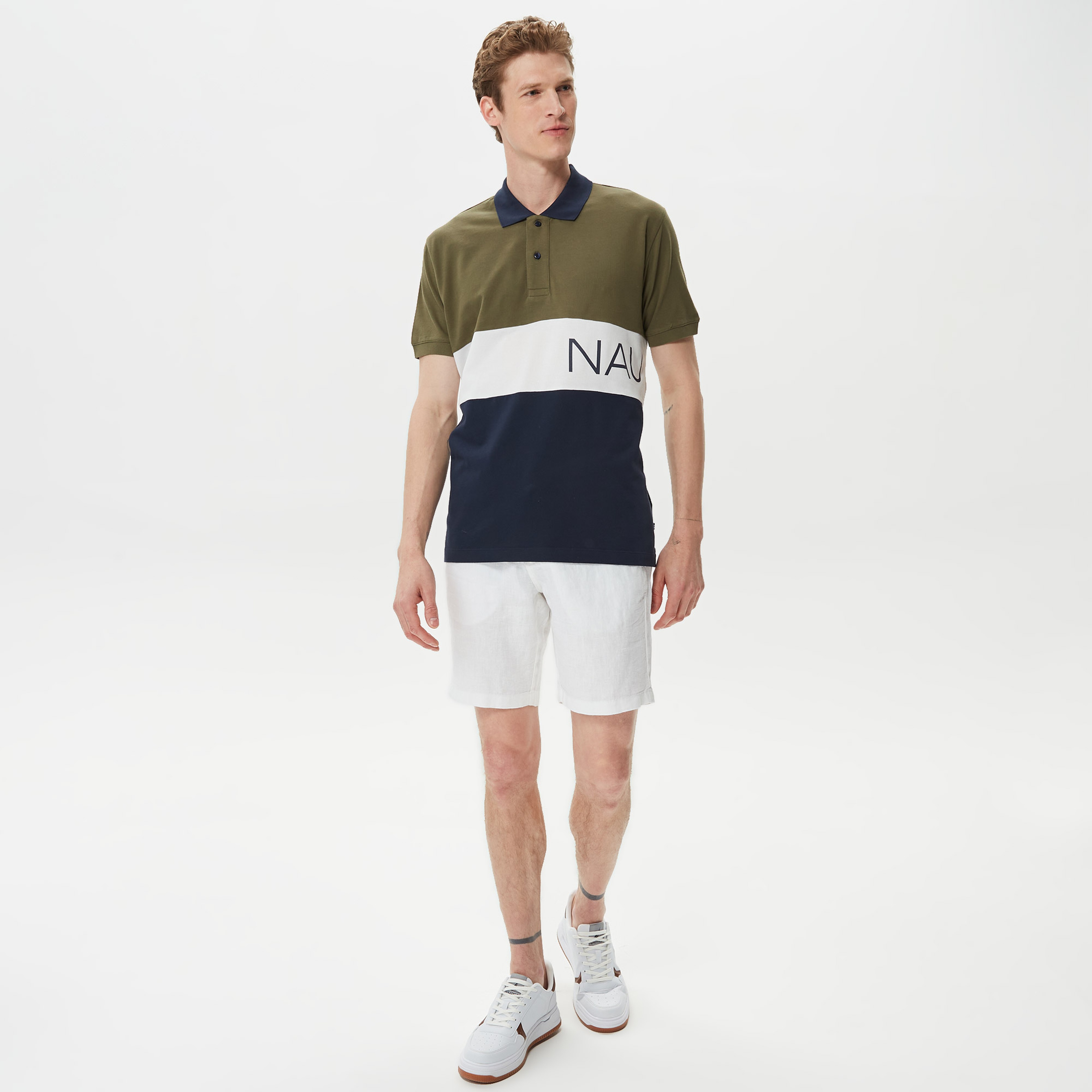 Nautica Erkek Yeşil Classic Fit Kısa Kollu Polo