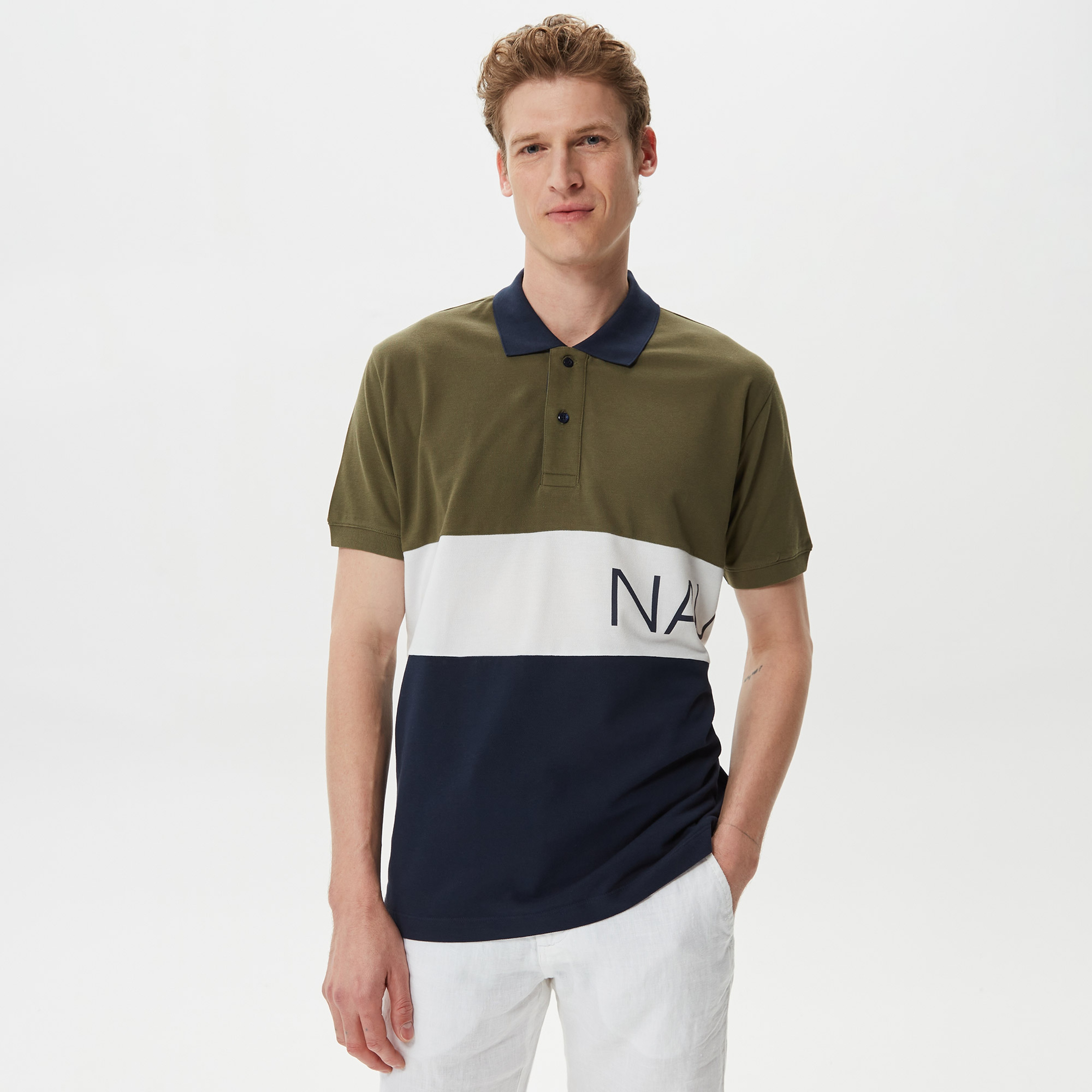 Nautica Erkek Yeşil Classic Fit Kısa Kollu Polo