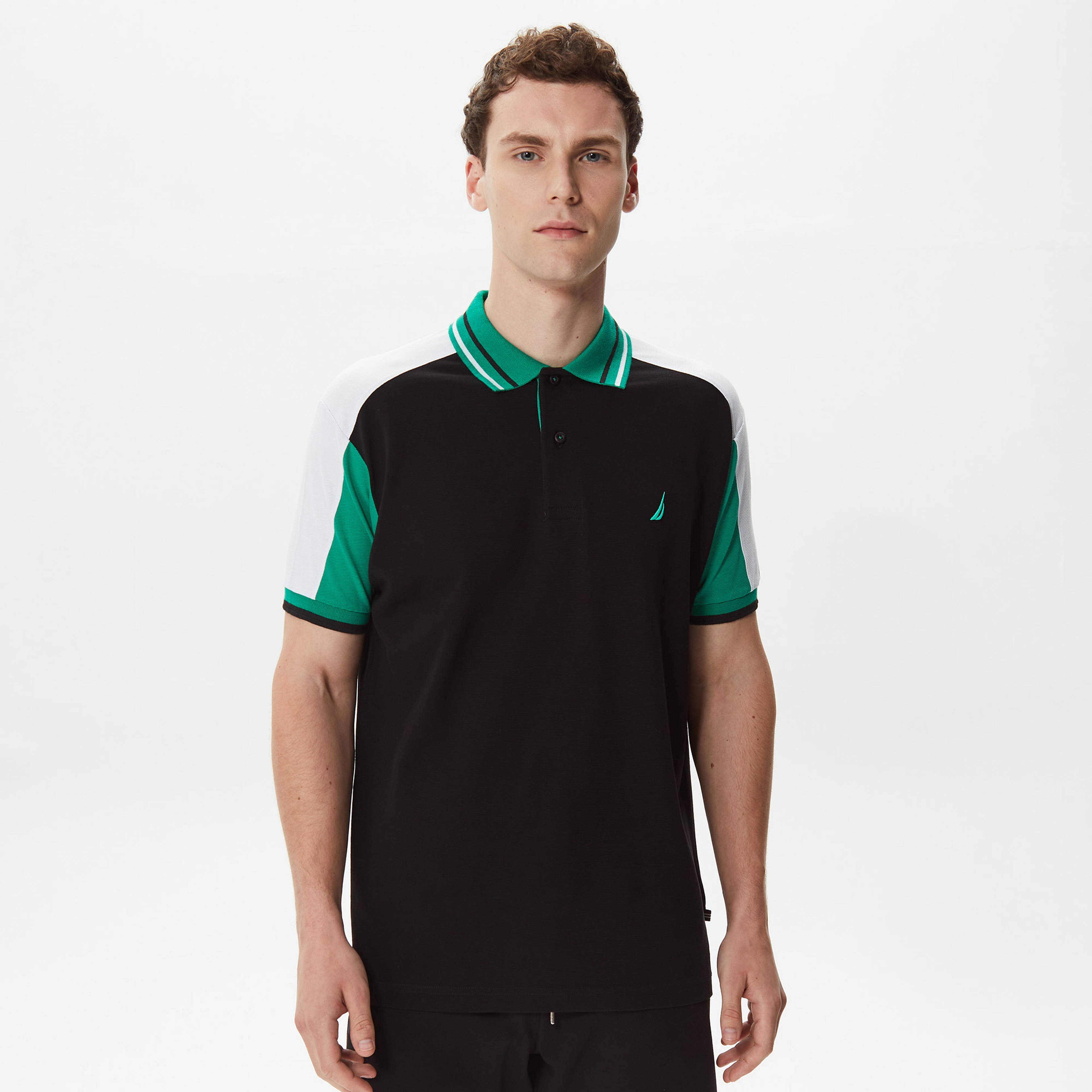 Nautica Erkek Siyah Classic Fit Kısa Kollu Polo