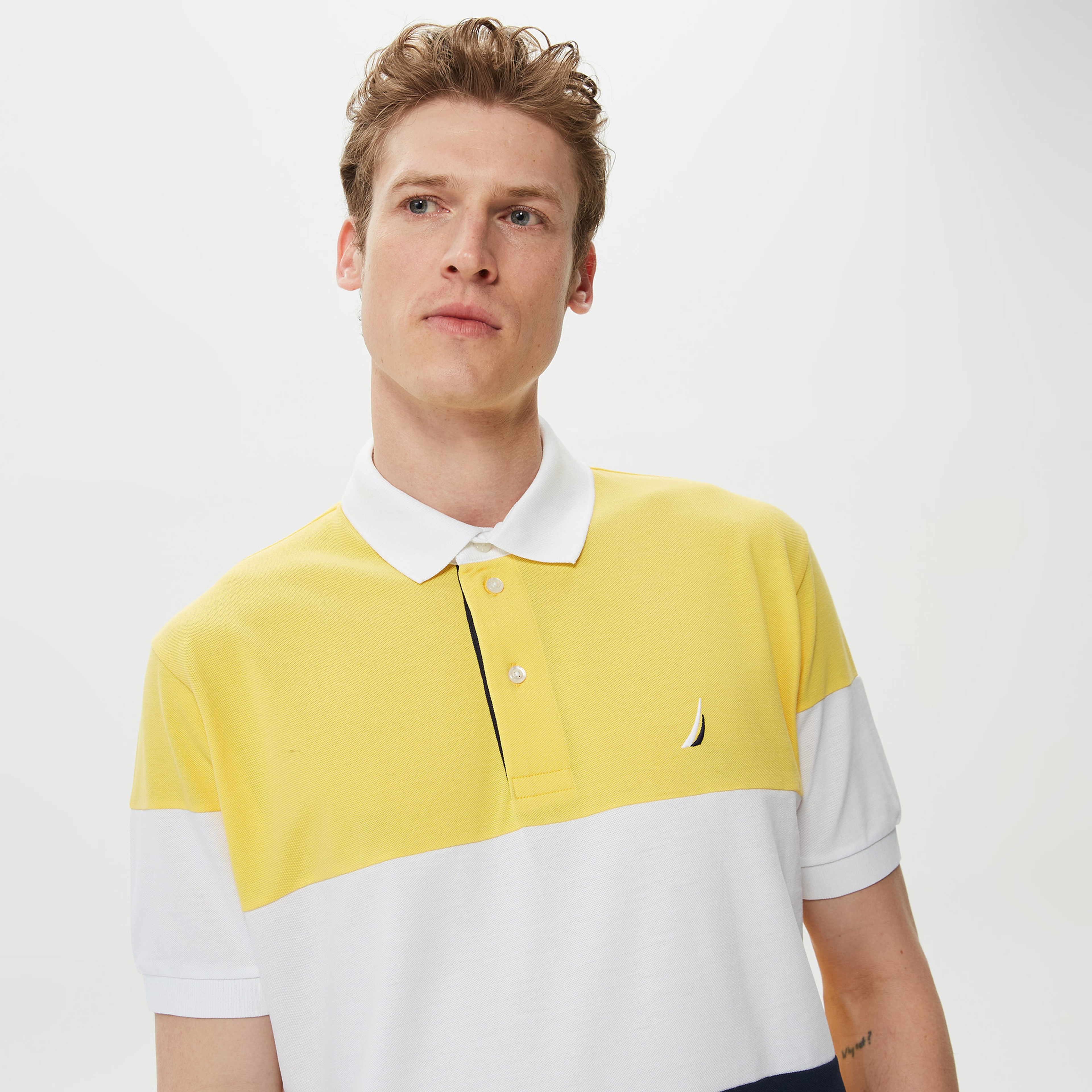 Nautica Erkek Sarı Classic Fit Kısa Kollu Polo