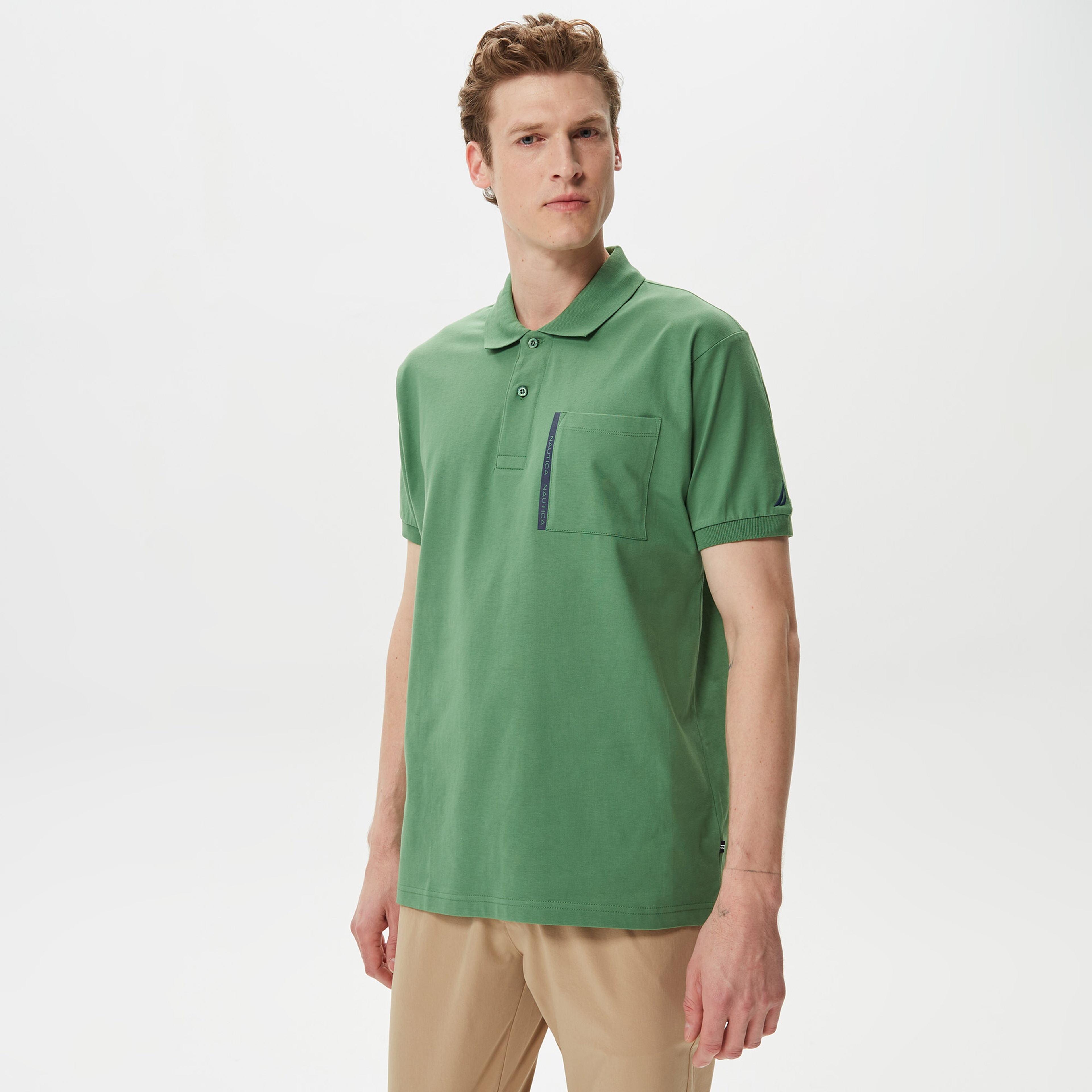 Nautica Erkek Yeşil Classic Fit Kısa Kollu Polo