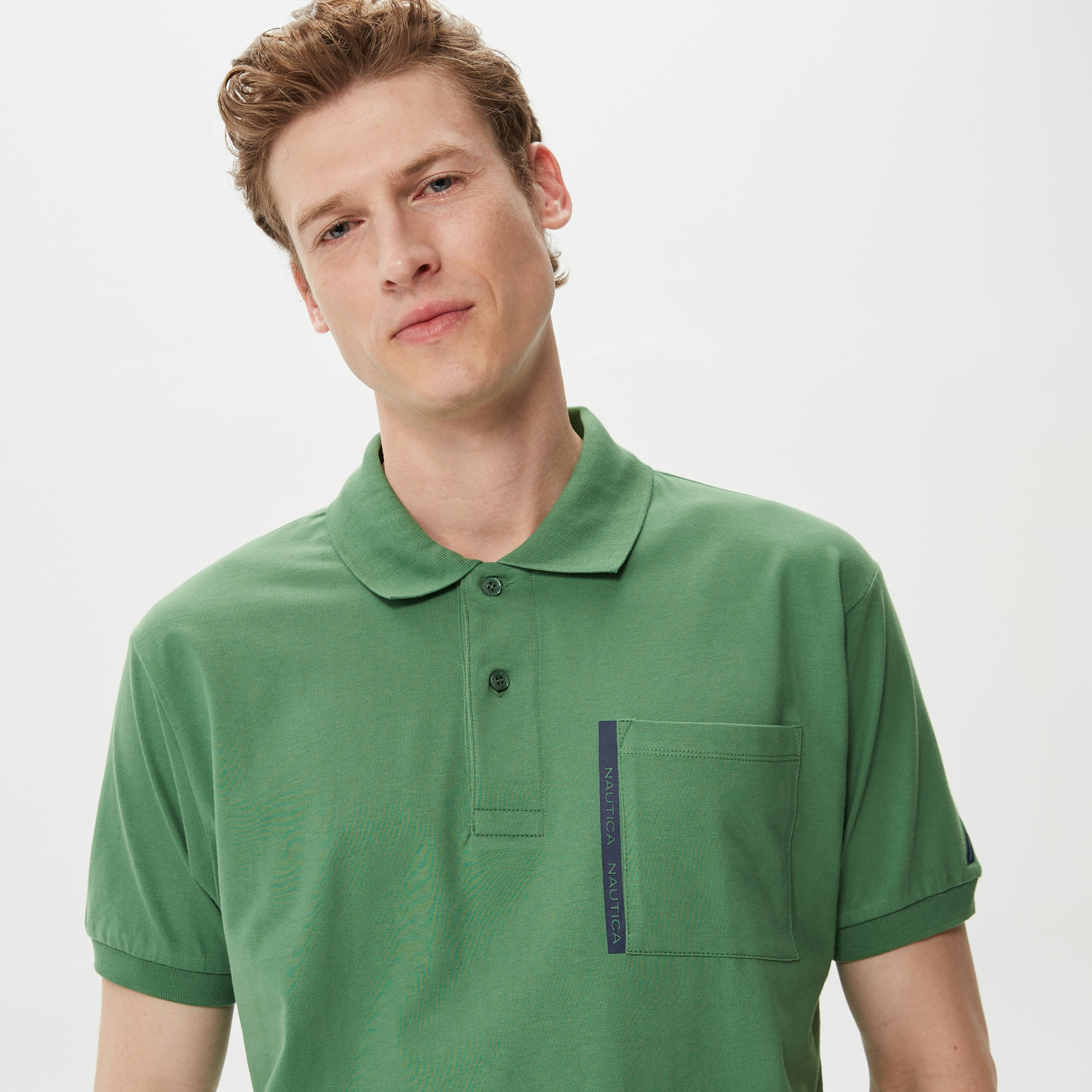 Nautica Erkek Yeşil Classic Fit Kısa Kollu Polo