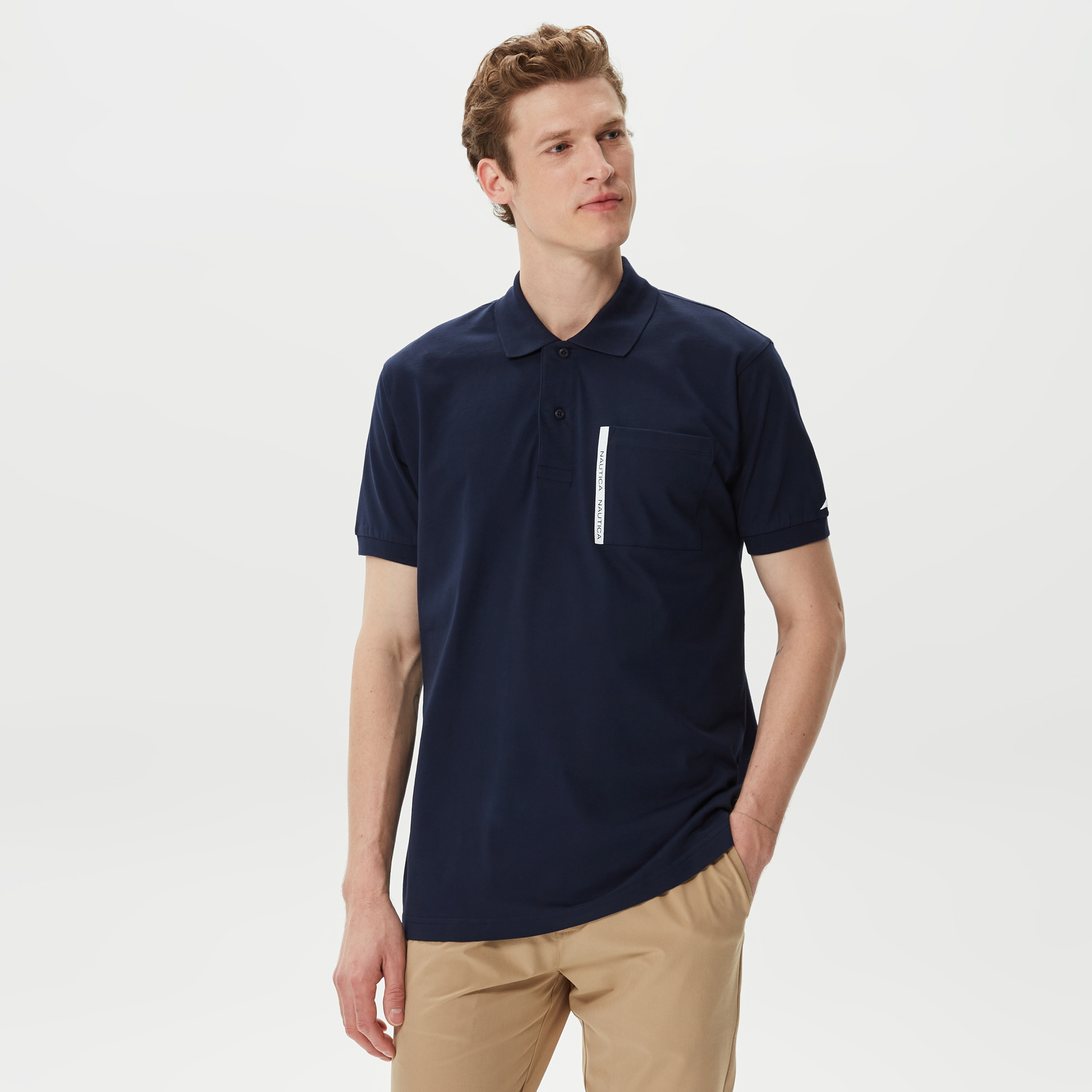 Nautica Erkek Lacivert Classic Fit Kısa Kollu Polo