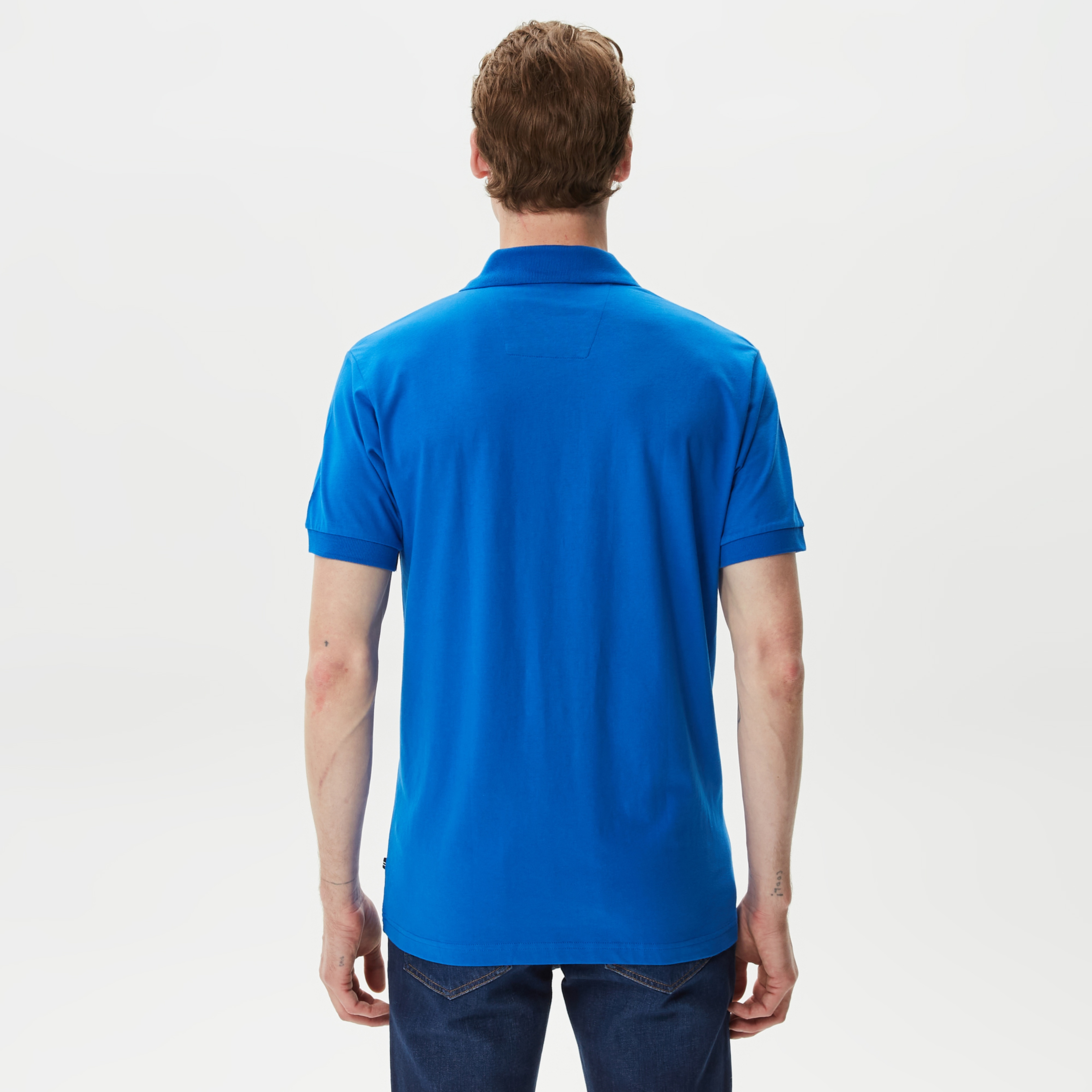 Nautica Erkek Mavi Classic Fit Kısa Kollu Polo Yaka T-Shirt