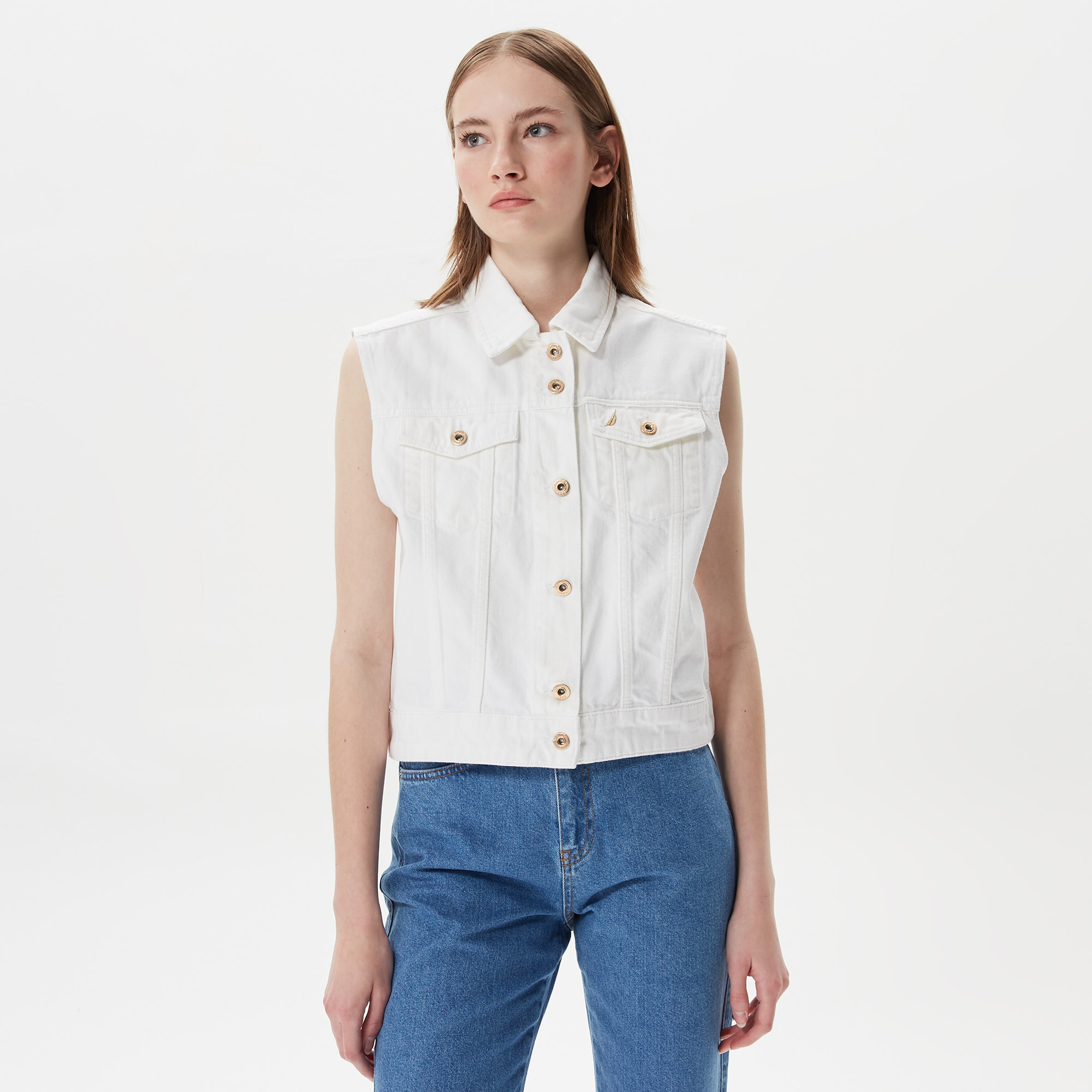 Nautica Kadın Beyaz Yelek