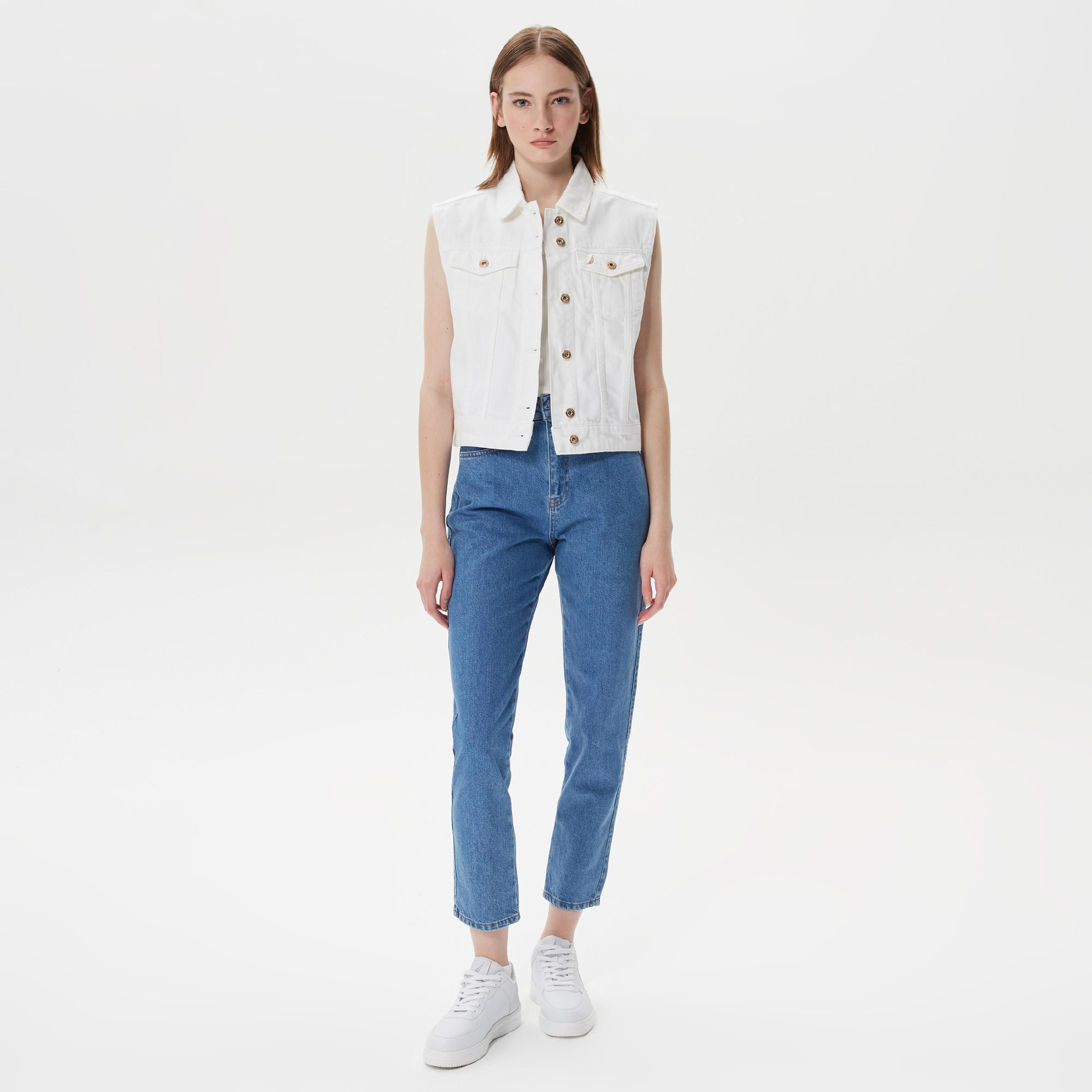 Nautica Kadın Beyaz Yelek