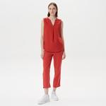 Nautica Kadın Kırmızı Keten Pantolon