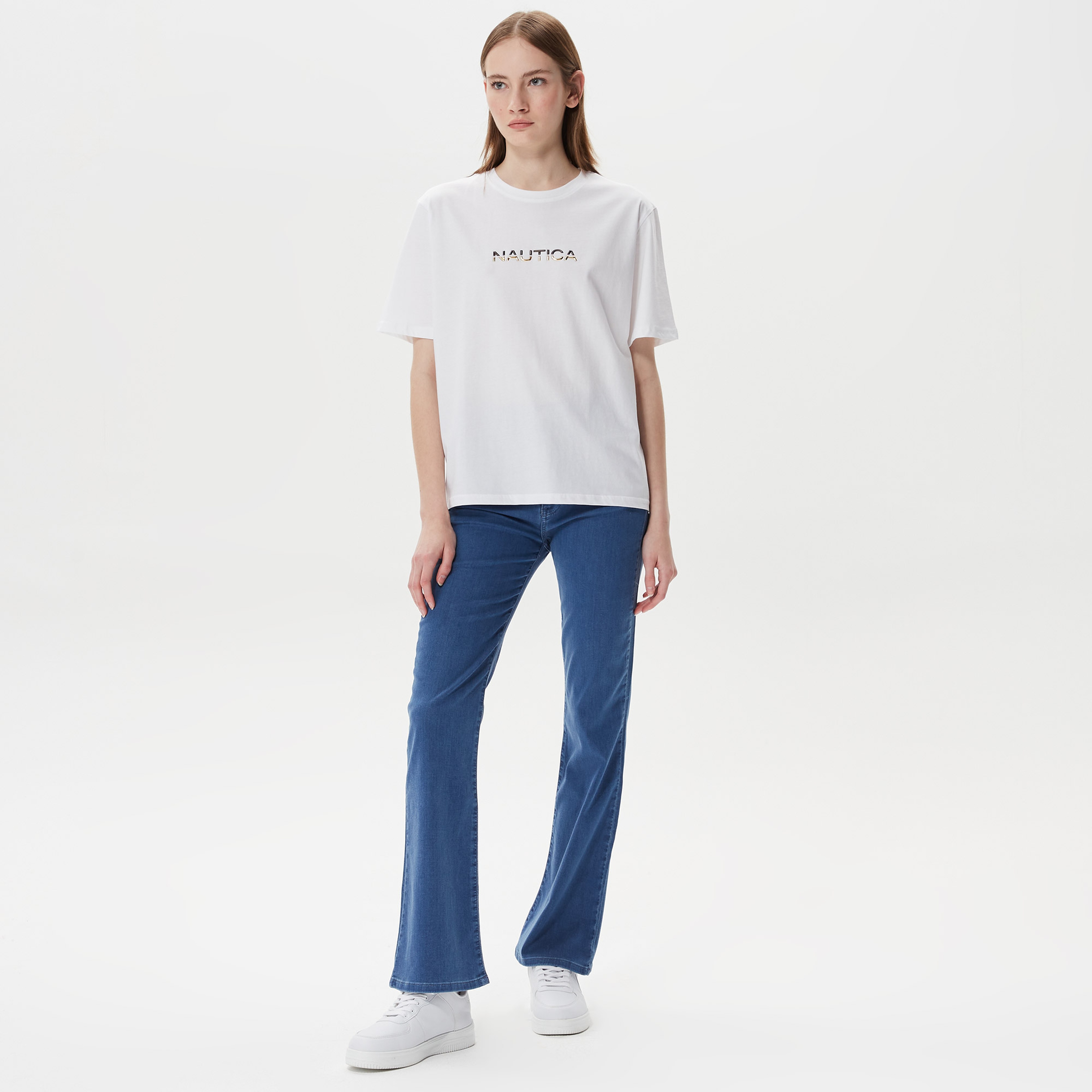 Nautica Kadın Mavi Denim Pantolon