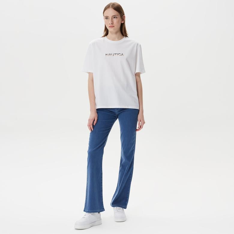 Nautica Kadın Mavi Denim Pantolon