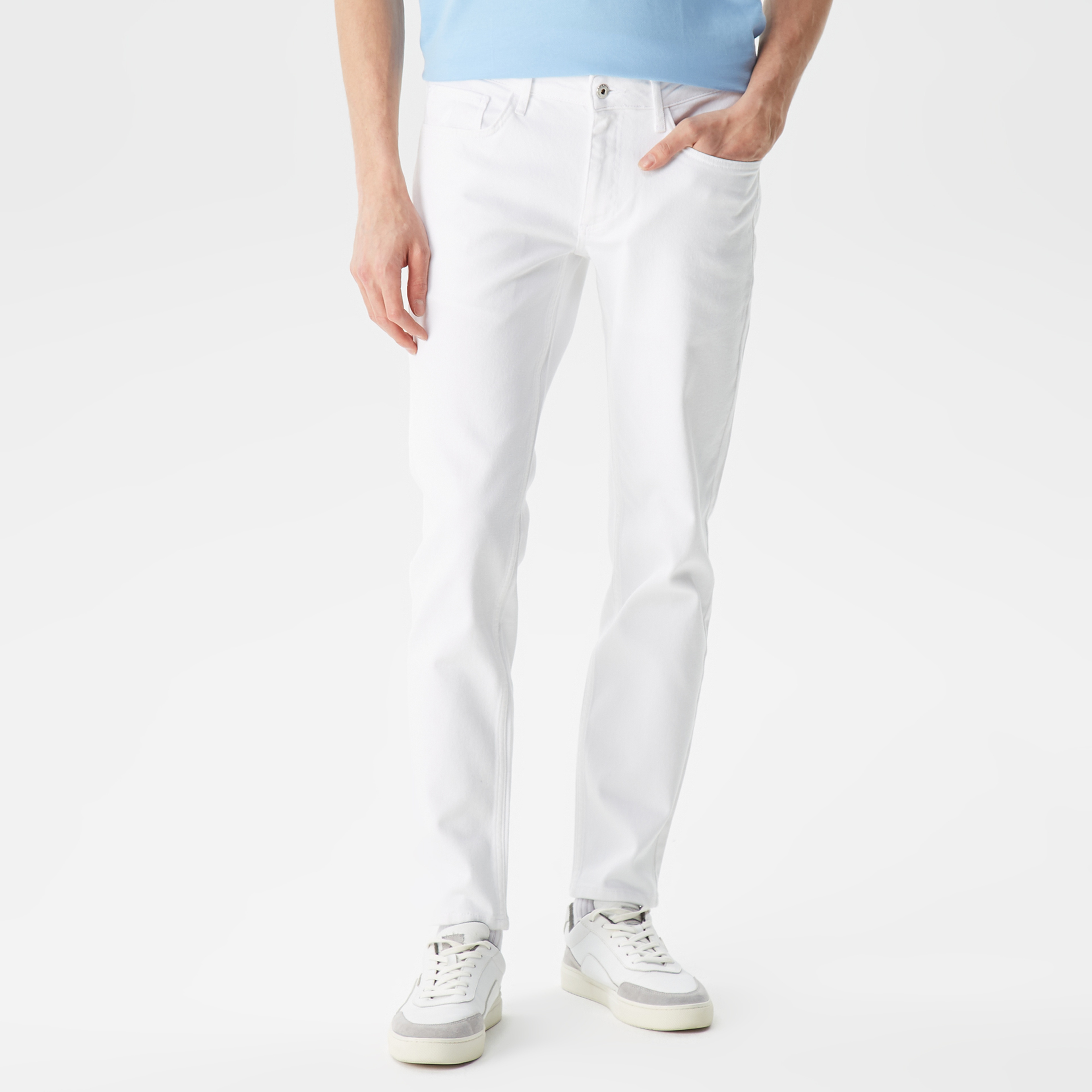 Nautica Erkek Beyaz Denim Pantolon