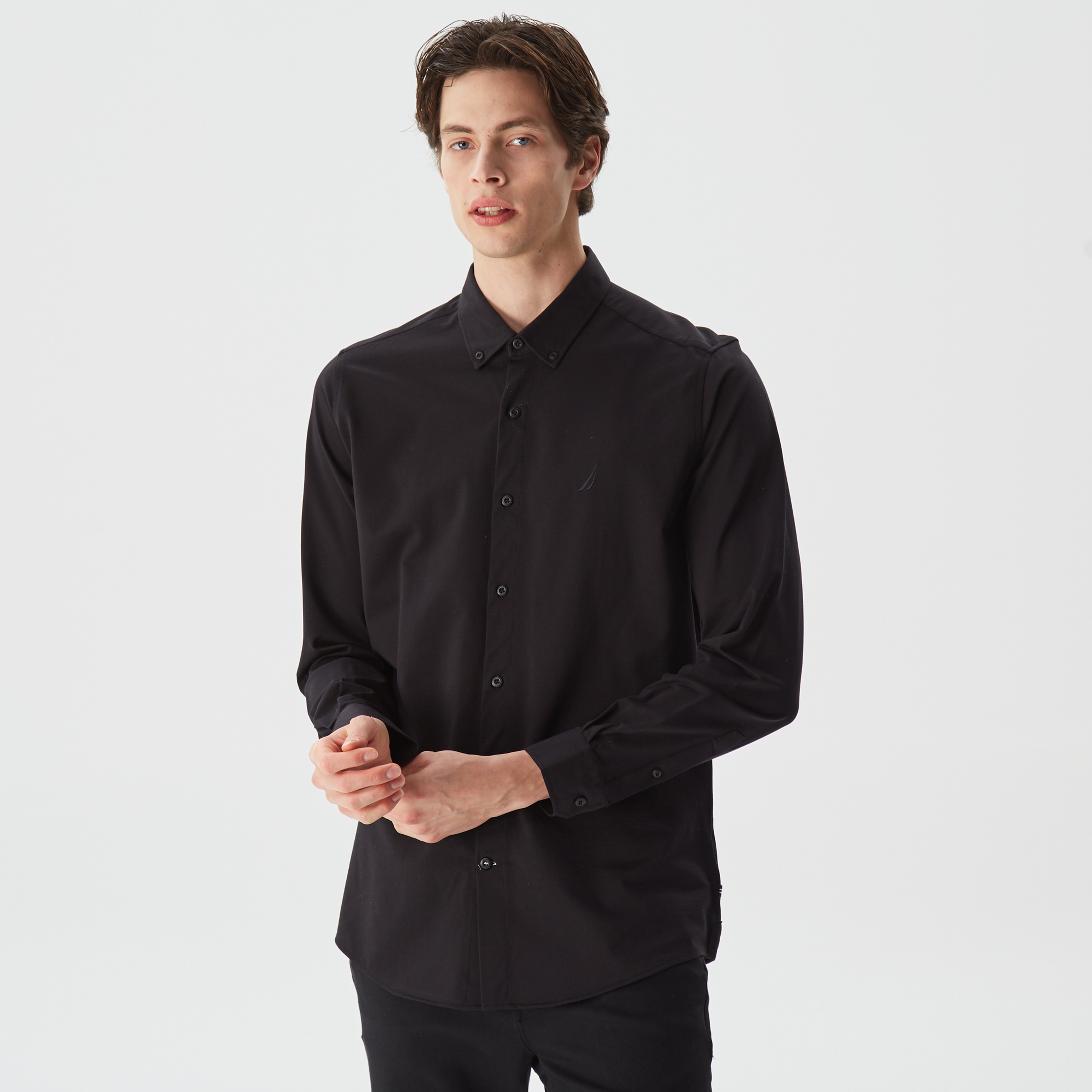 Nautica Erkek Siyah Slim Fit Gömlek