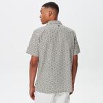 Nautica Erkek Krem Classic Fit Kısa Kollu Keten Gömlek