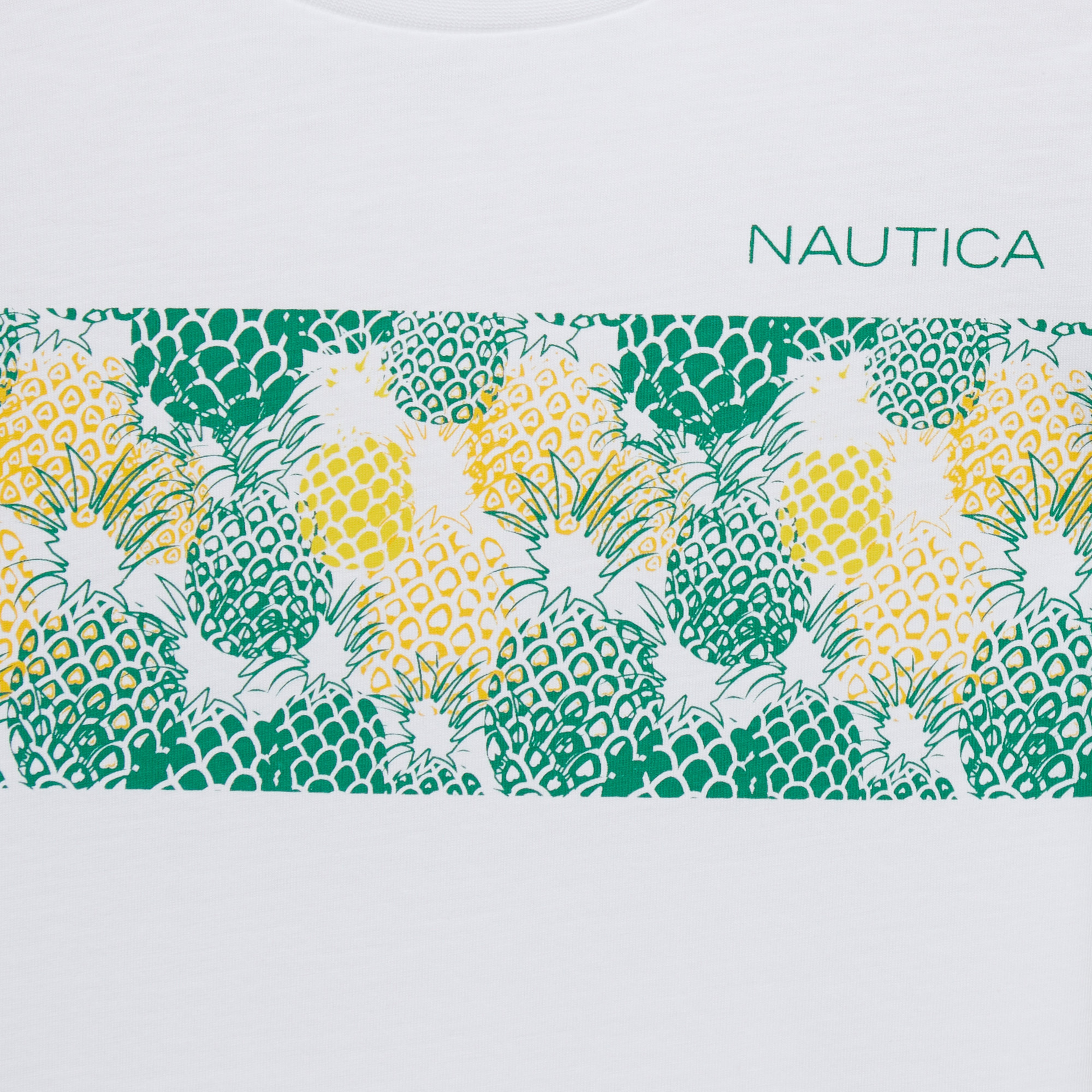 Nautica Erkek Çocuk Beyaz Baskılı T-Shirt