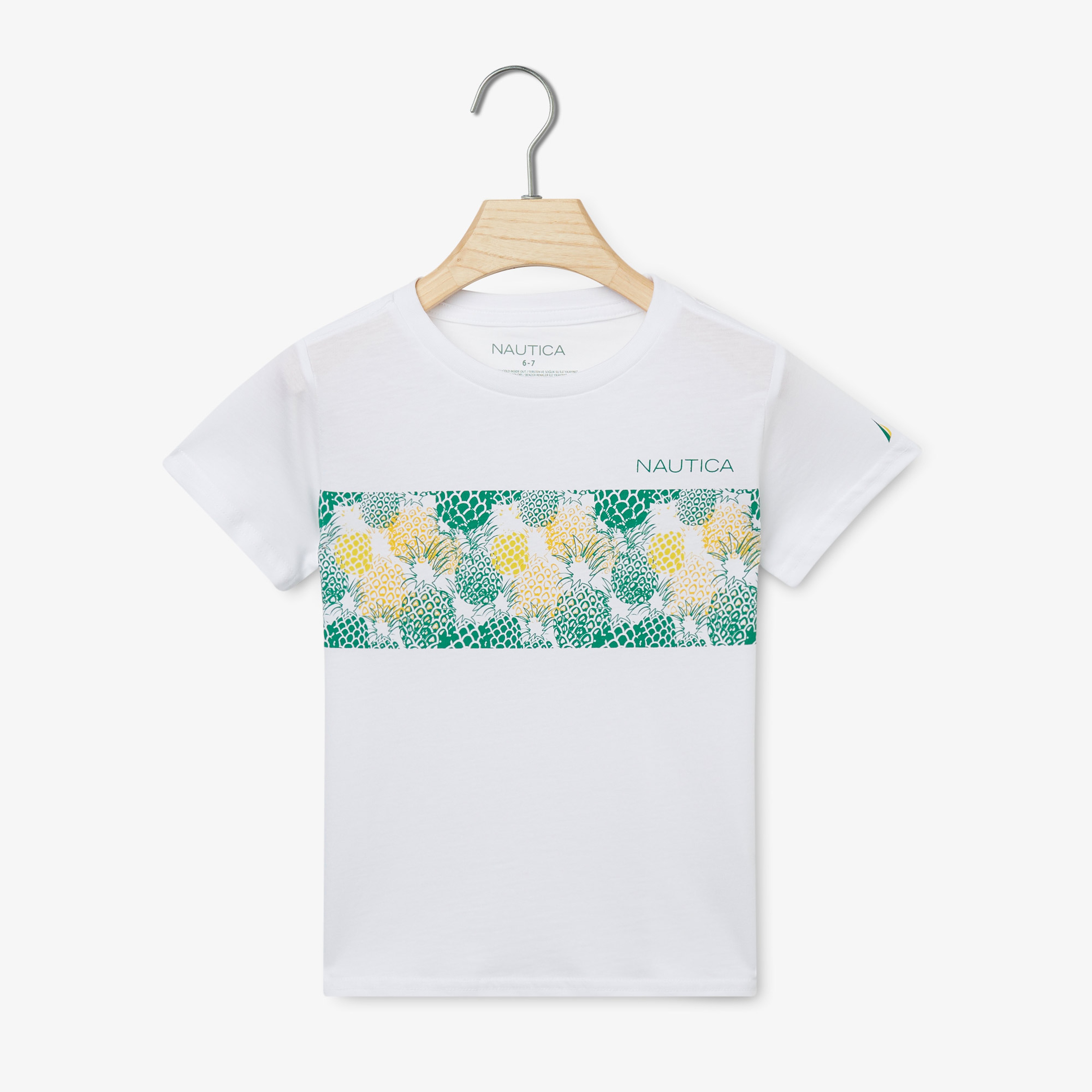 Nautica Erkek Çocuk Beyaz Baskılı T-Shirt