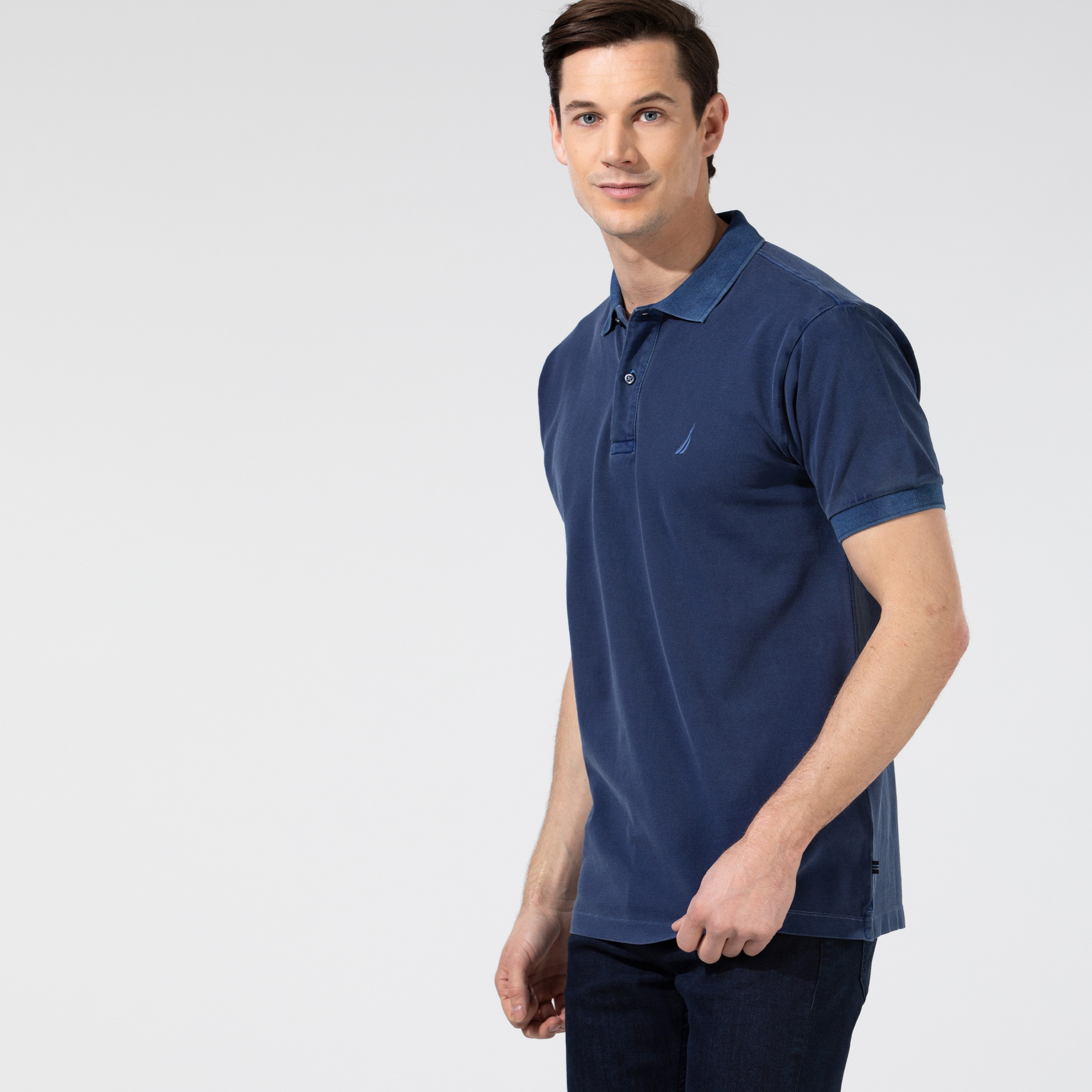 Nautica Erkek Lacivert Classic Fit Kısa Kollu Polo