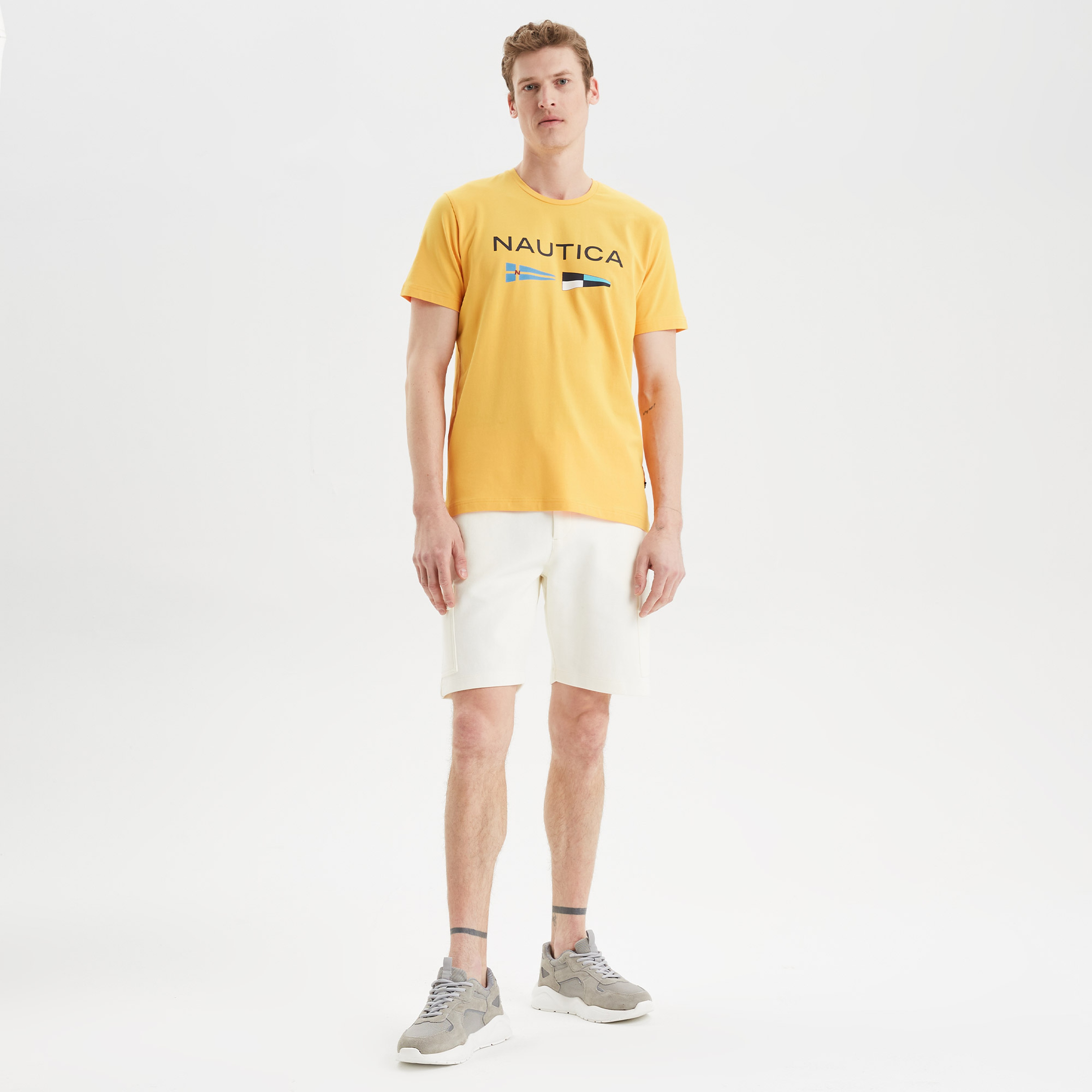 Nautica Erkek Beyaz Standart Fit Şort