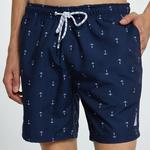 Nautica Erkek Lacivert Desenli Deniz Şortu