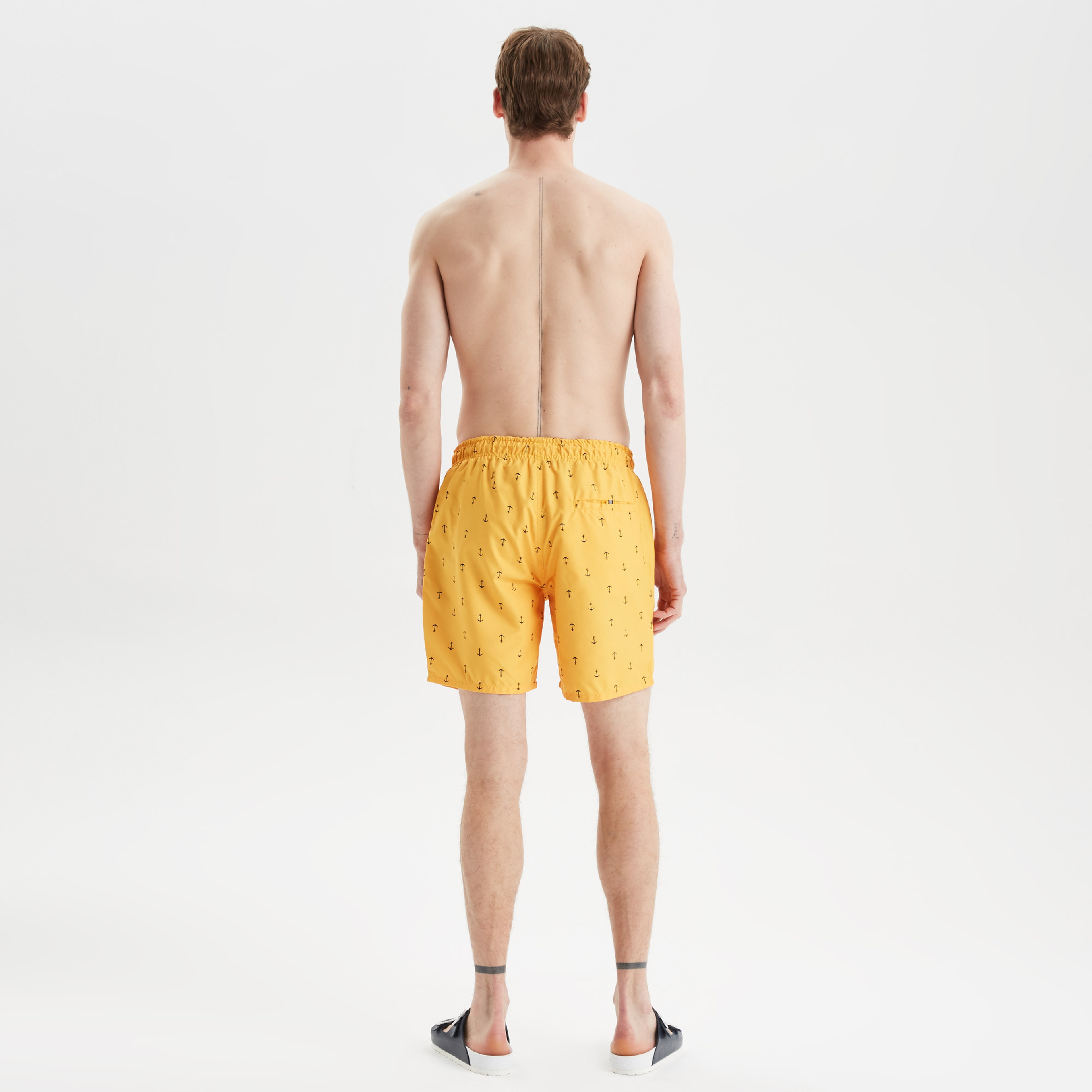 Nautica Erkek Sarı Desenli Deniz Şortu